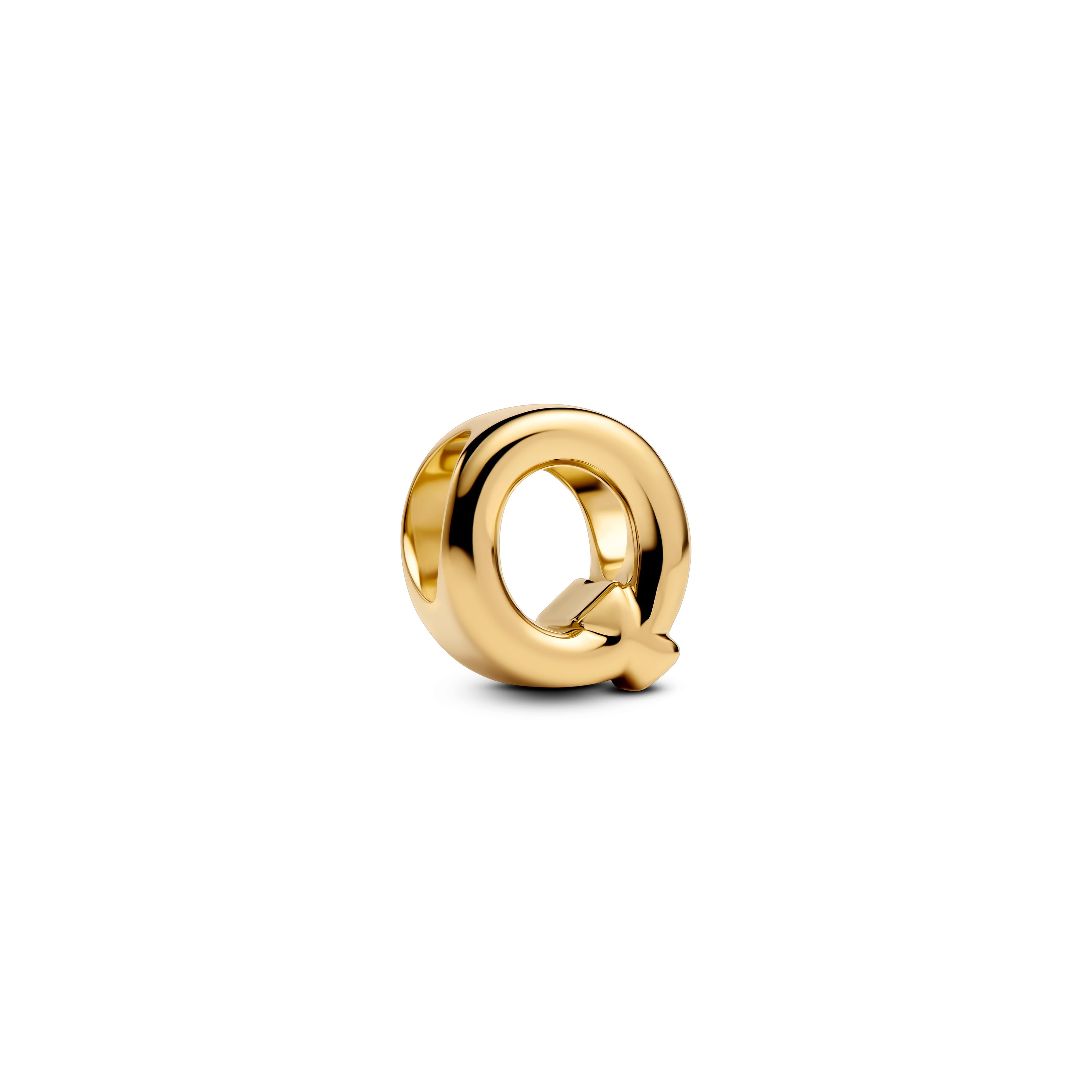PANDORA Letter Q Alphabet Charm 14K Gold Plated Unique Metal Blend Charms Bracelet Charm Jewelry Gift