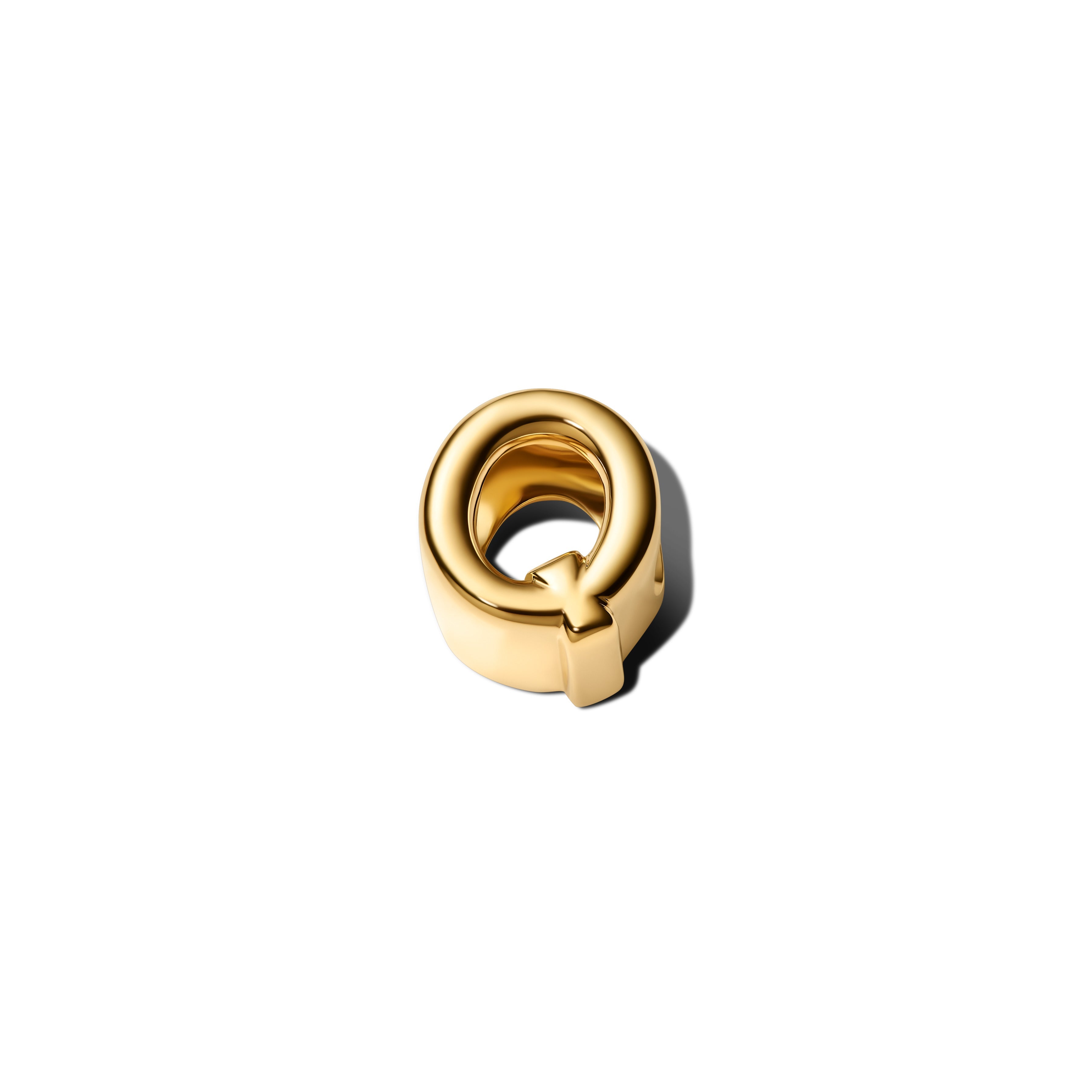 PANDORA Letter Q Alphabet Charm 14K Gold Plated Unique Metal Blend Charms Bracelet Charm Jewelry Gift