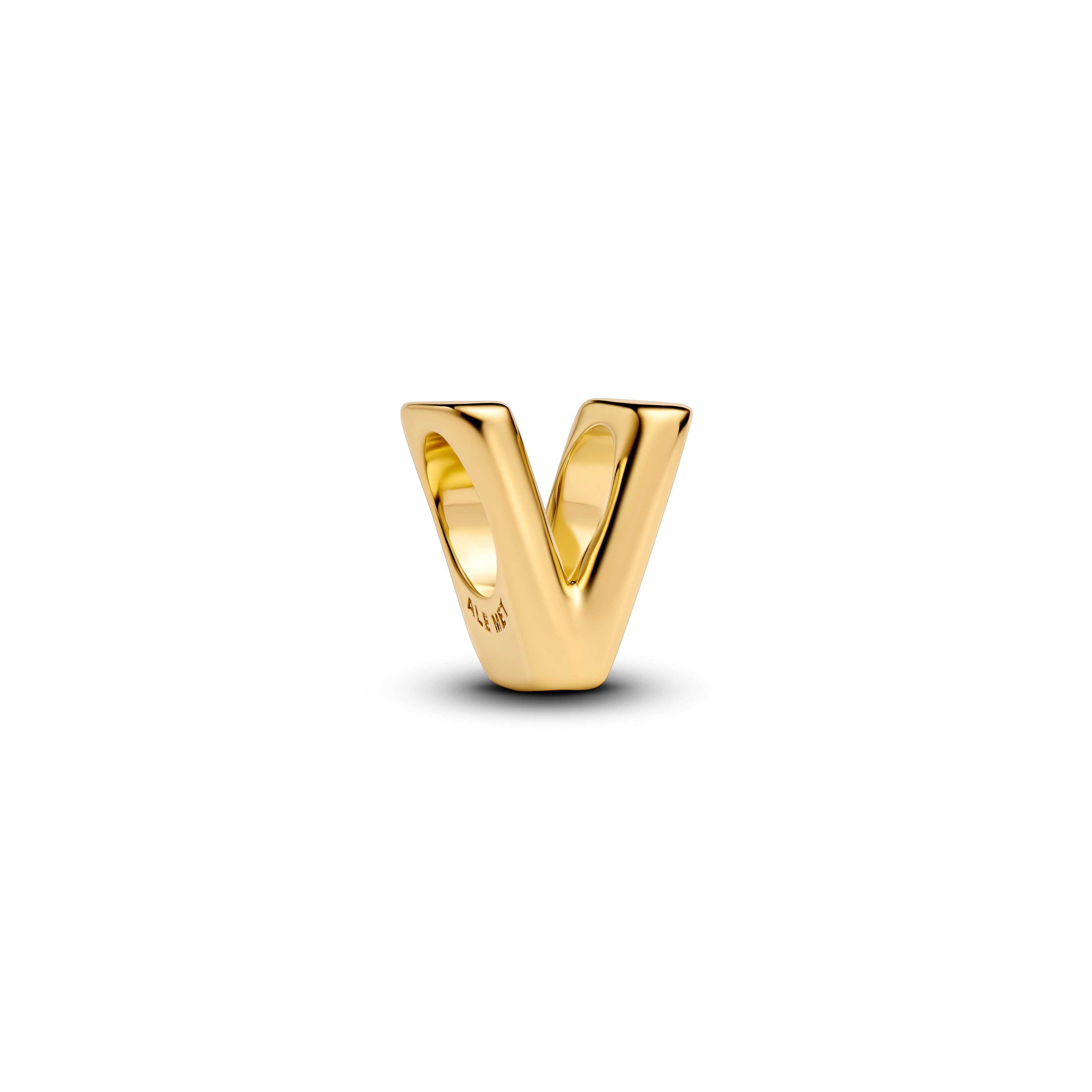 PANDORA Letter V Alphabet Charm 14K Gold Plated Unique Metal Blend Charms Bracelet Charm Jewelry Gift