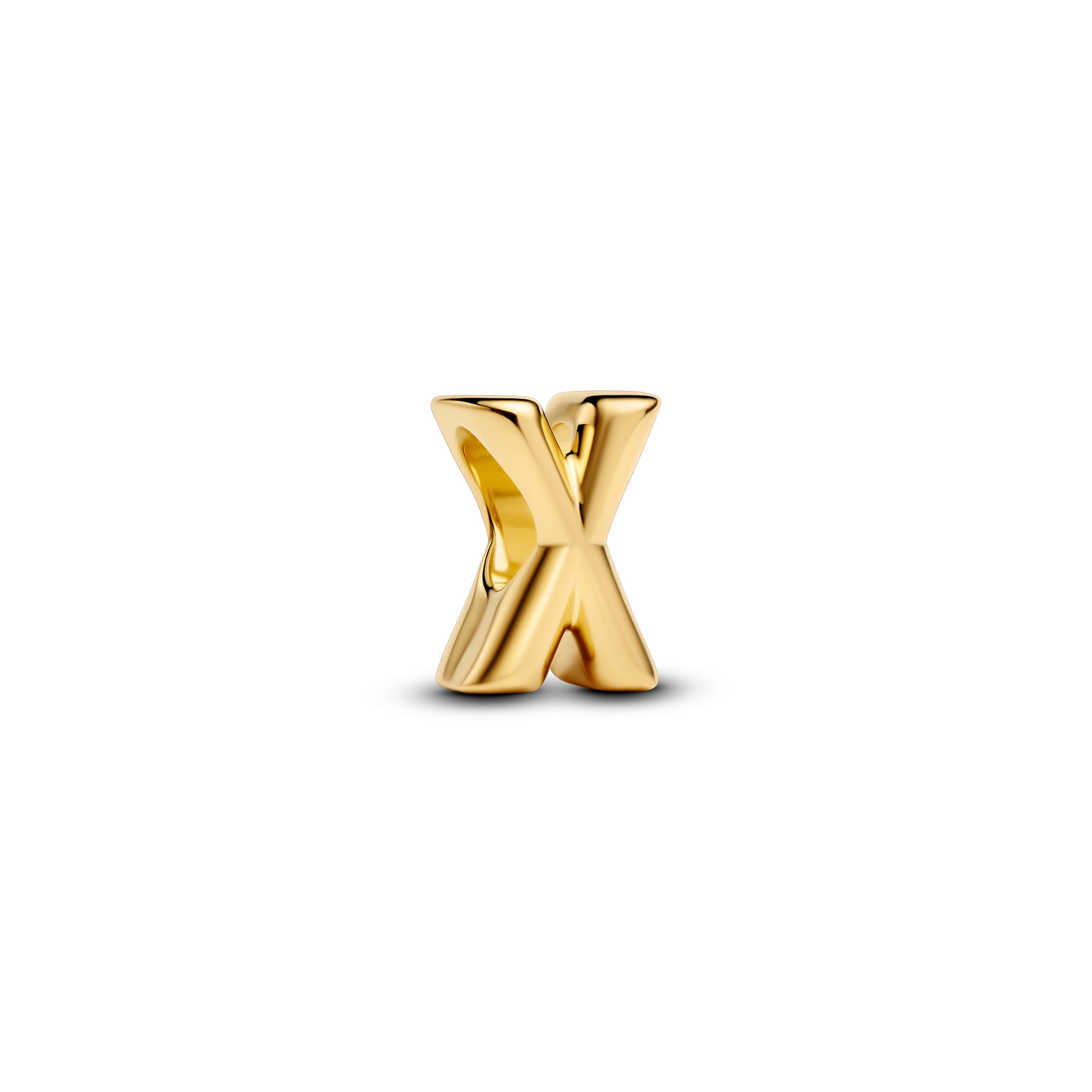 PANDORA Letter X Alphabet Charm 14K Gold Plated Unique Metal Blend Charms Bracelet Charm Jewelry Gift
