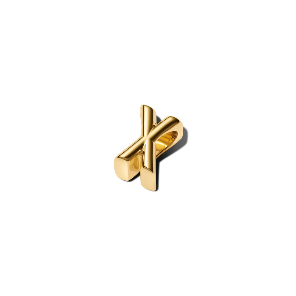 PANDORA Letter X Alphabet Charm 14K Gold Plated Unique Metal Blend Charms Bracelet Charm Jewelry Gift
