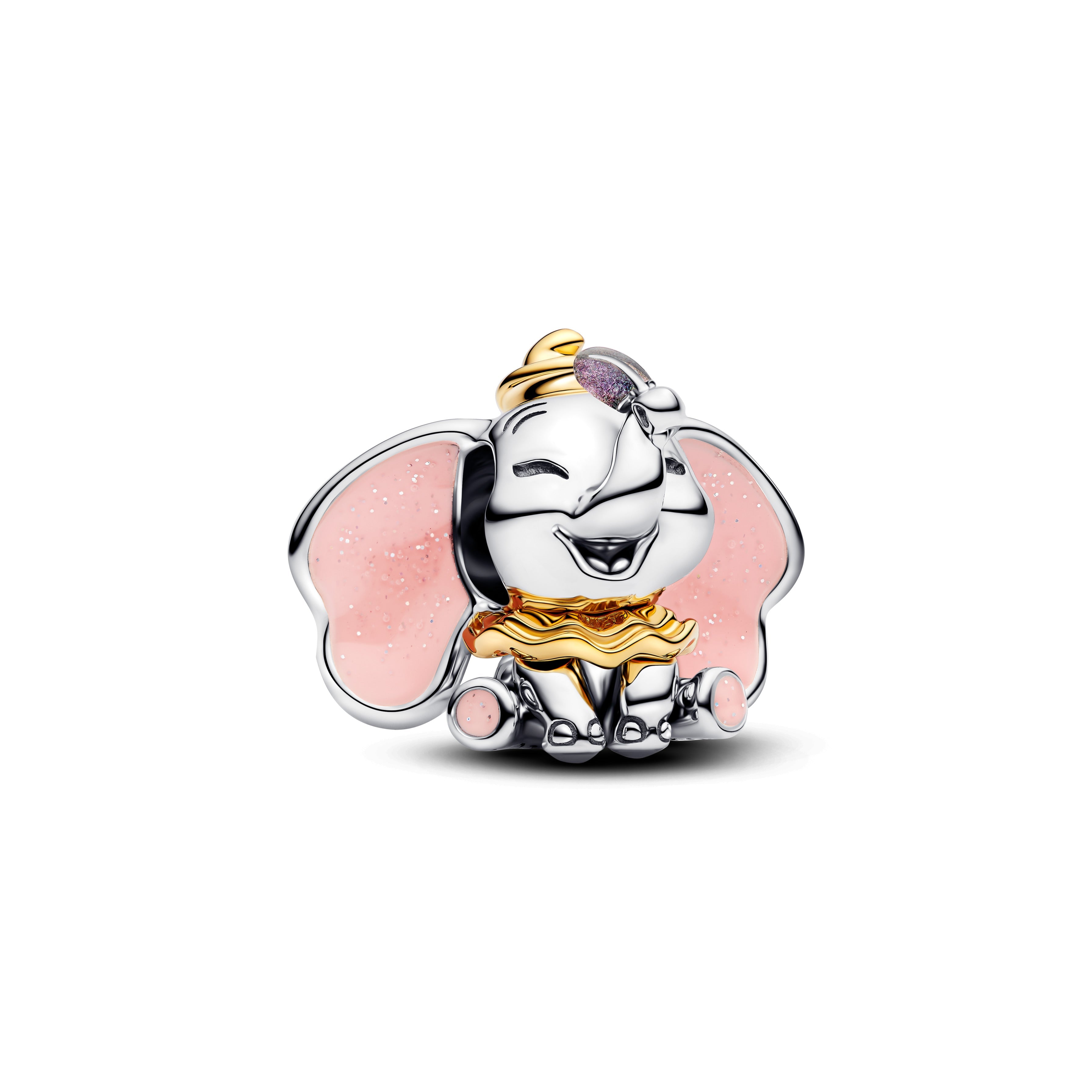 PANDORA Disney Dumbo Charm 14K Gold Plated Unique Metal Blend Disney X PANDORA Charms Bracelet Charm Jewelry Gift