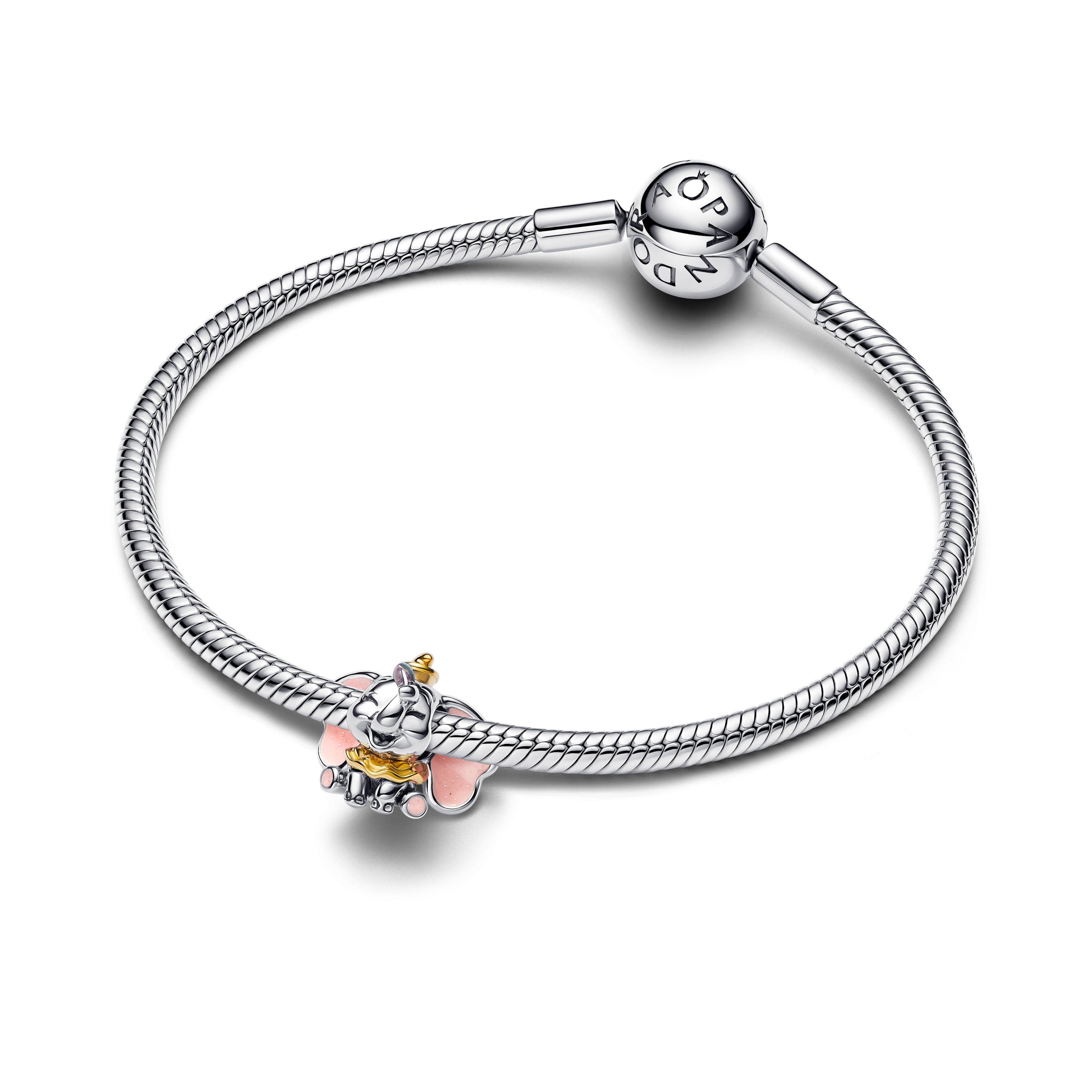 PANDORA Disney Dumbo Charm 14K Gold Plated Unique Metal Blend Disney X PANDORA Charms Bracelet Charm Jewelry Gift