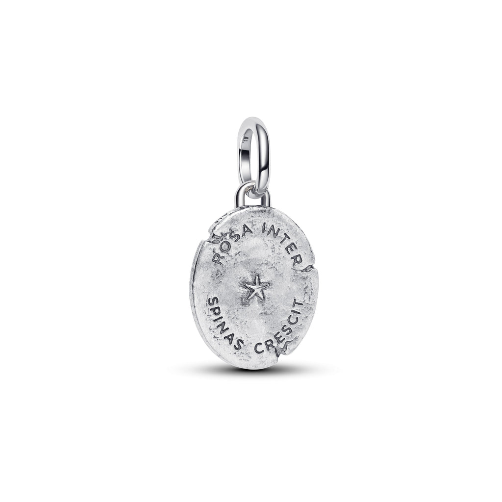 PANDORA Rose Medallion Charm 14K Gold Plated Unique Metal Blend Flowers Charms Bracelet Charm Jewelry Gift