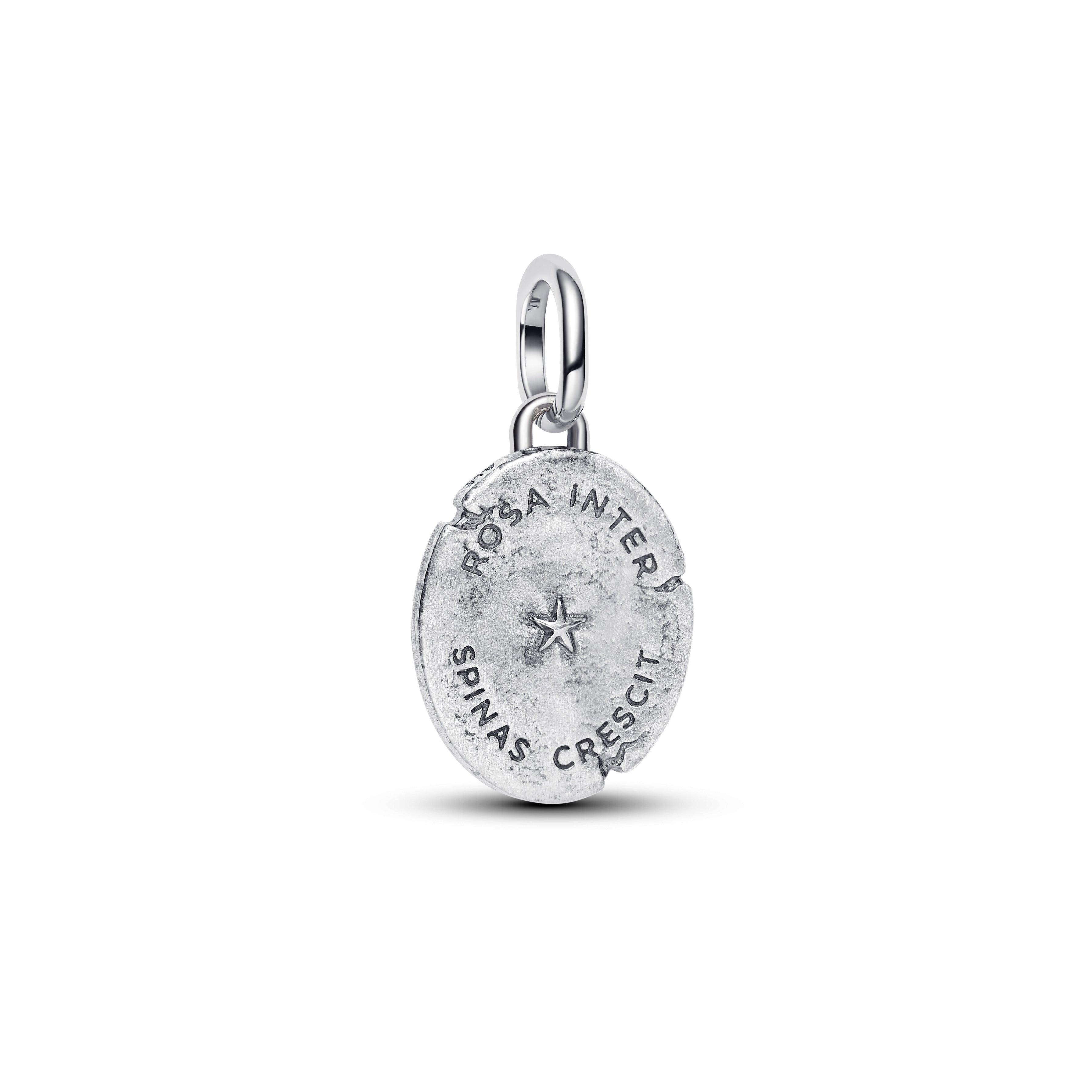 PANDORA Rose Medallion Charm 14K Gold Plated Unique Metal Blend Flowers Charms Bracelet Charm Jewelry Gift