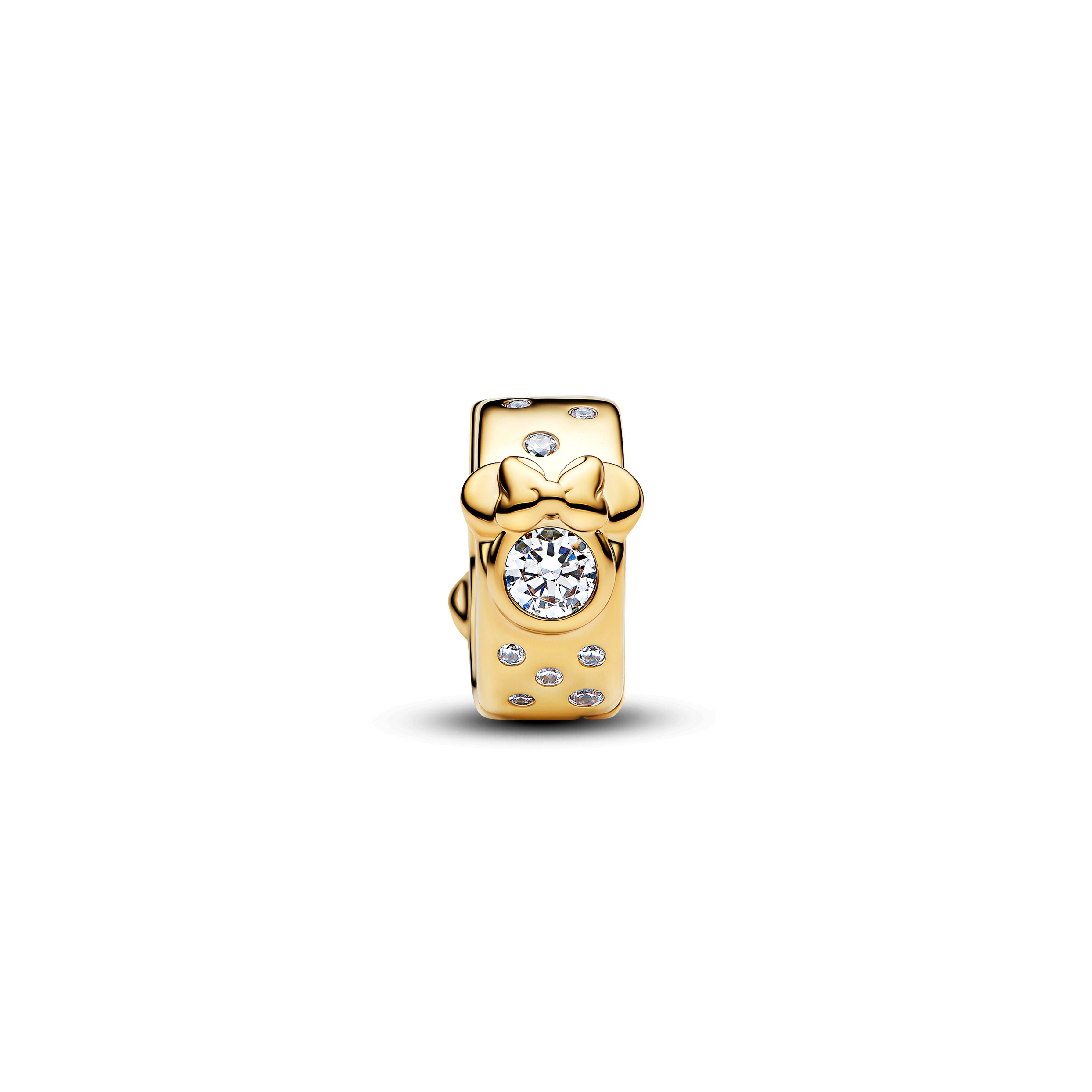 PANDORA Disney Mickey And Minnie Mouse Clip Charm 14K Gold Plated Unique Metal Blend Disney X PANDORA Charms Bracelet Charm Jewelry Gift