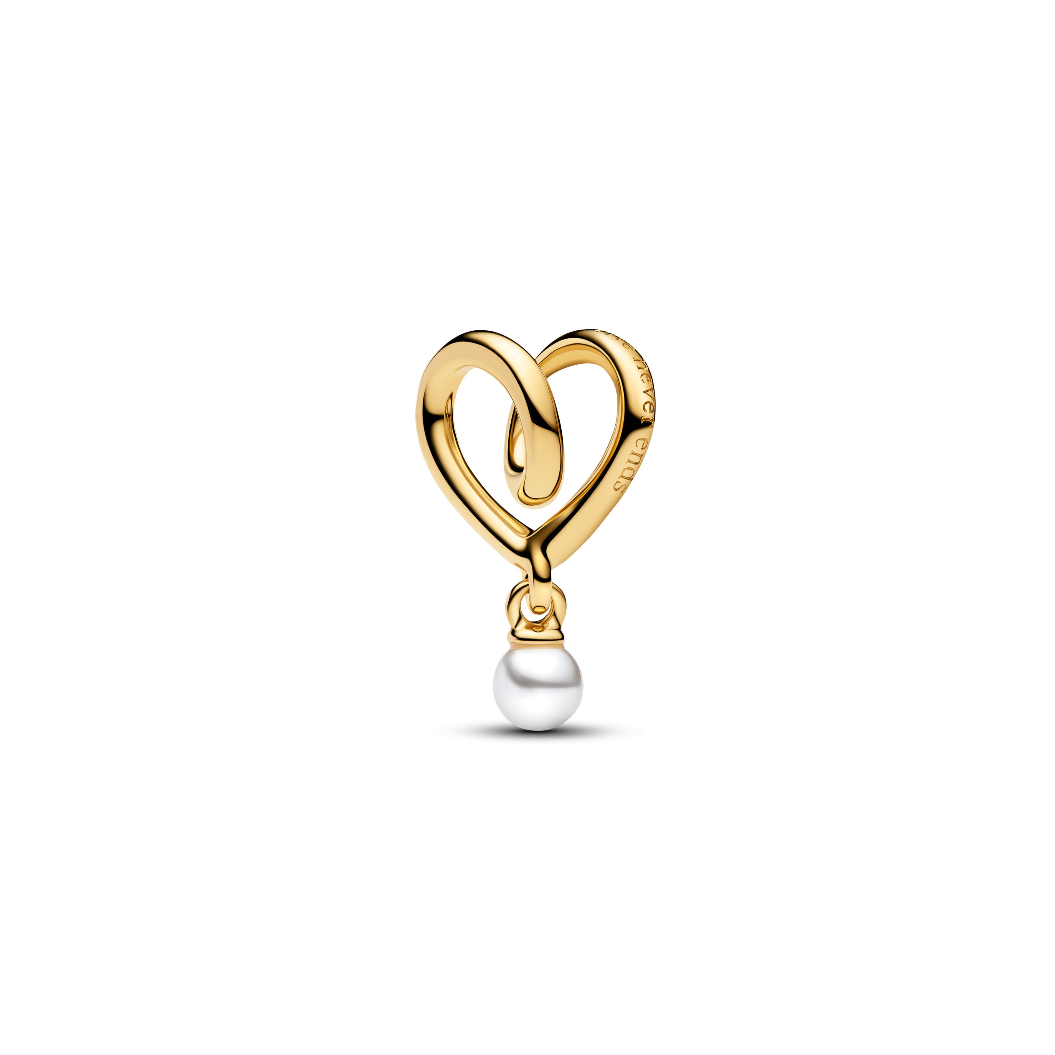 PANDORA Wrapped Heart Charm 14K Gold Plated Unique Metal Blend Family And Friends Charms Bracelet Charm Jewelry Gift