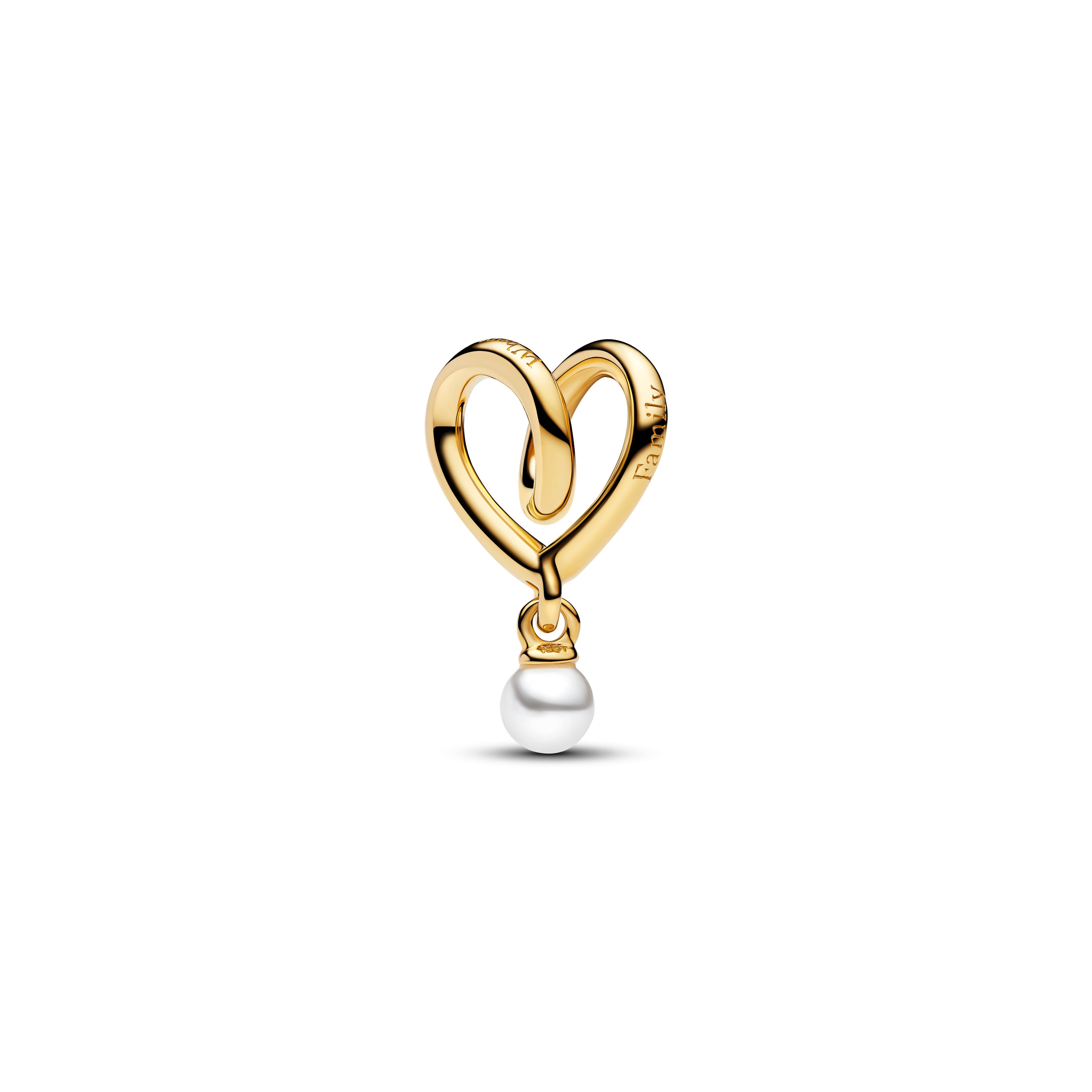 PANDORA Wrapped Heart Charm 14K Gold Plated Unique Metal Blend Family And Friends Charms Bracelet Charm Jewelry Gift