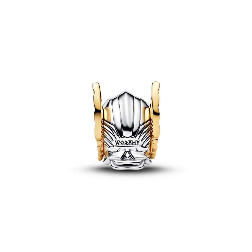 PANDORA Marvel Thor Helmet Charm 14K Gold Plated Unique Metal Blend Marvel X PANDORA Charms Bracelet Charm Jewelry Gift