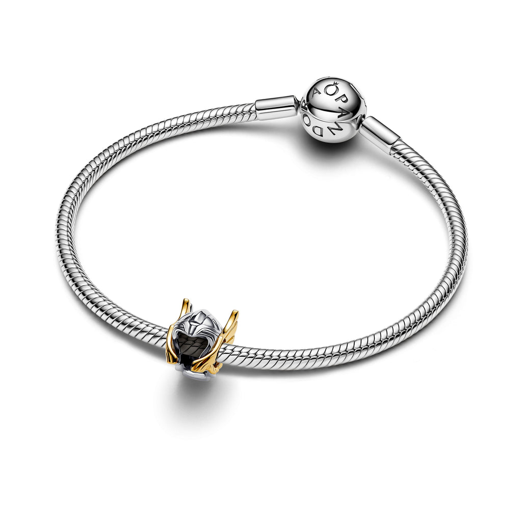 PANDORA Marvel Thor Helmet Charm 14K Gold Plated Unique Metal Blend Marvel X PANDORA Charms Bracelet Charm Jewelry Gift