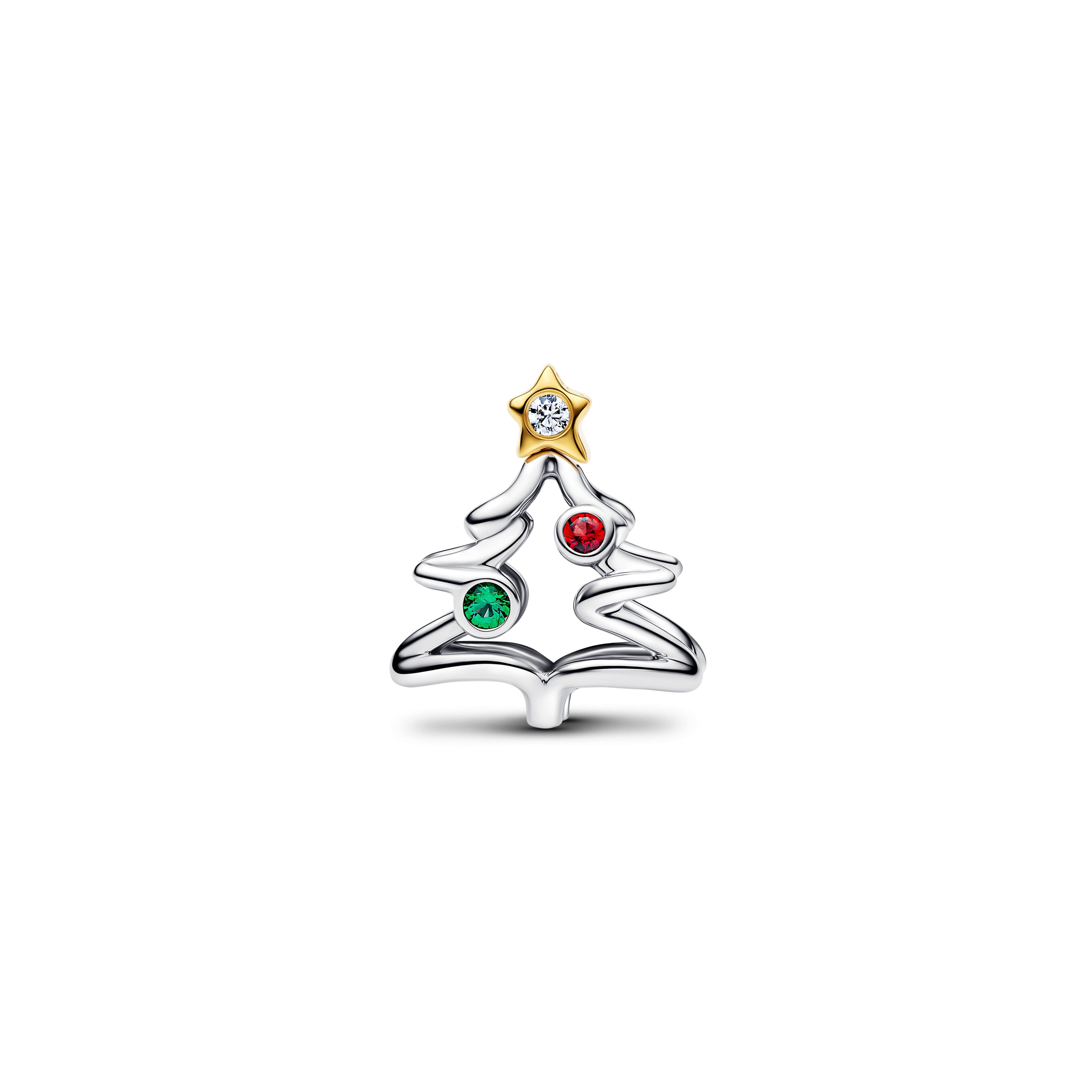 PANDORA Christmas Tree Charm 14K Gold Plated Unique Metal Blend Charms Bracelet Charm Jewelry Gift
