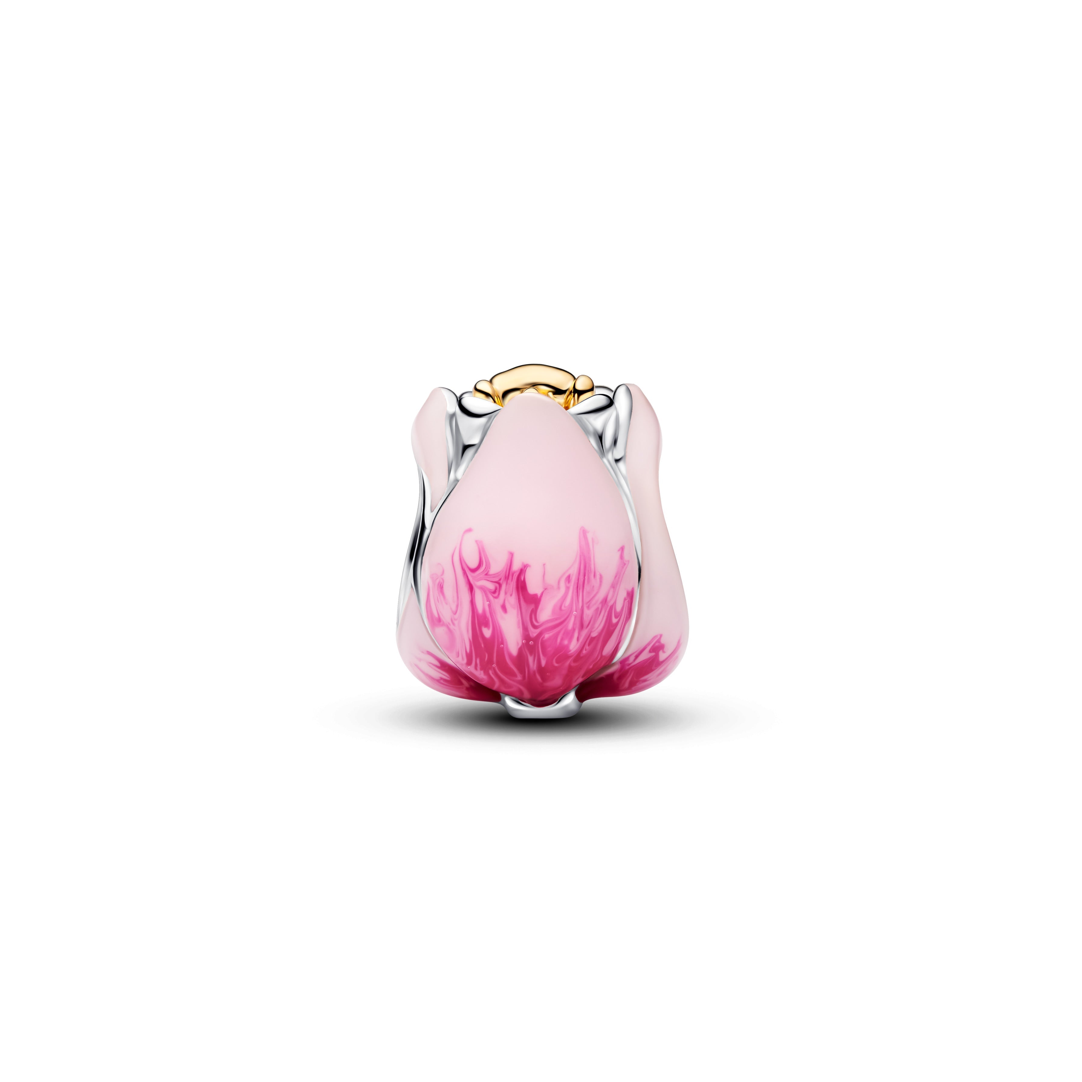 PANDORA Pink Tulip Charm 14K Gold Plated Unique Metal Blend Flowers Charms Bracelet Charm Jewelry Gift