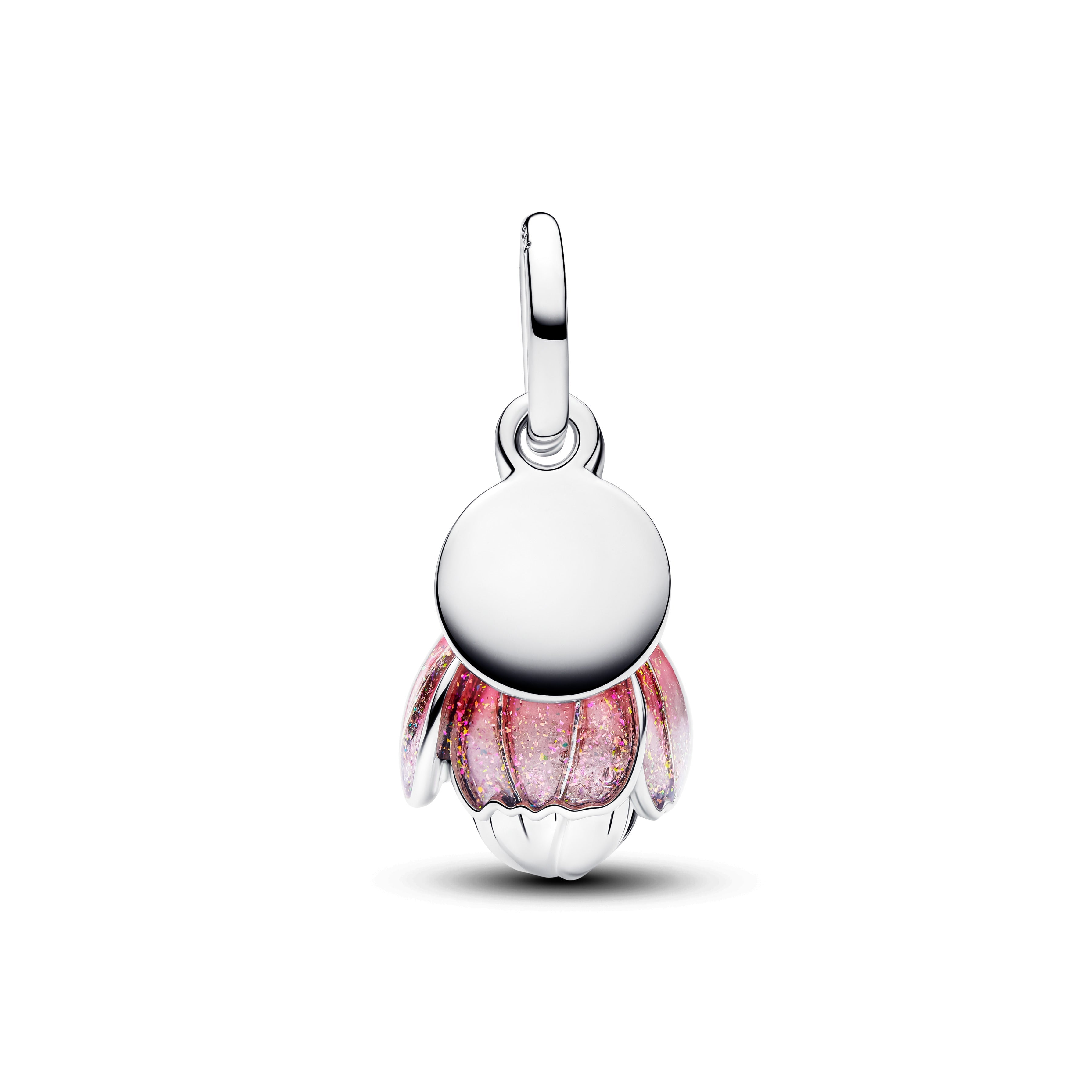 PANDORA Two-Tone Blooming Flower Dangle Charm Enamel Flowers Charms Bracelet Charm Jewelry Gift