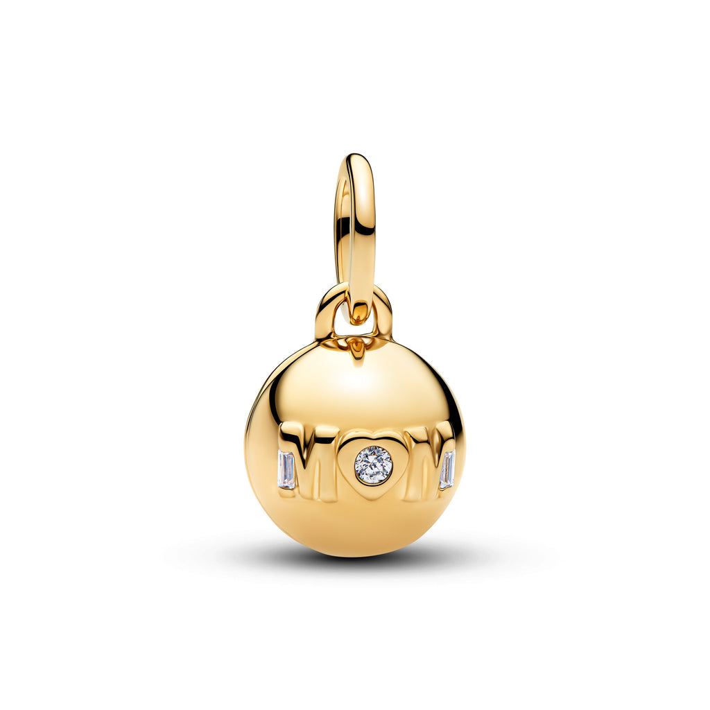 PANDORA Mom Ball Clasp Charm 14K Gold Plated Unique Metal Blend Love Charms Bracelet Charm Jewelry Gift