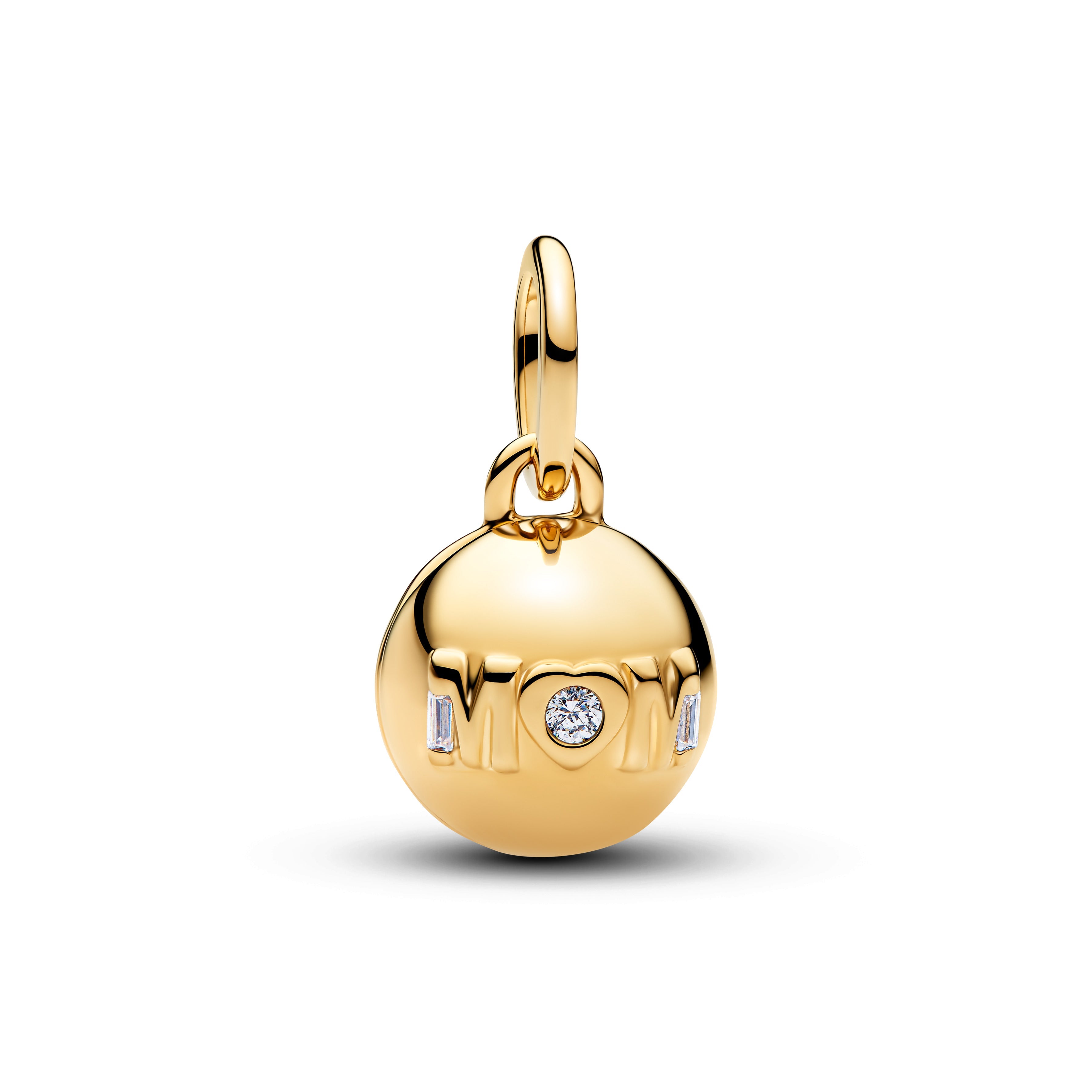 PANDORA Mom Ball Clasp Charm 14K Gold Plated Unique Metal Blend Love Charms Bracelet Charm Jewelry Gift