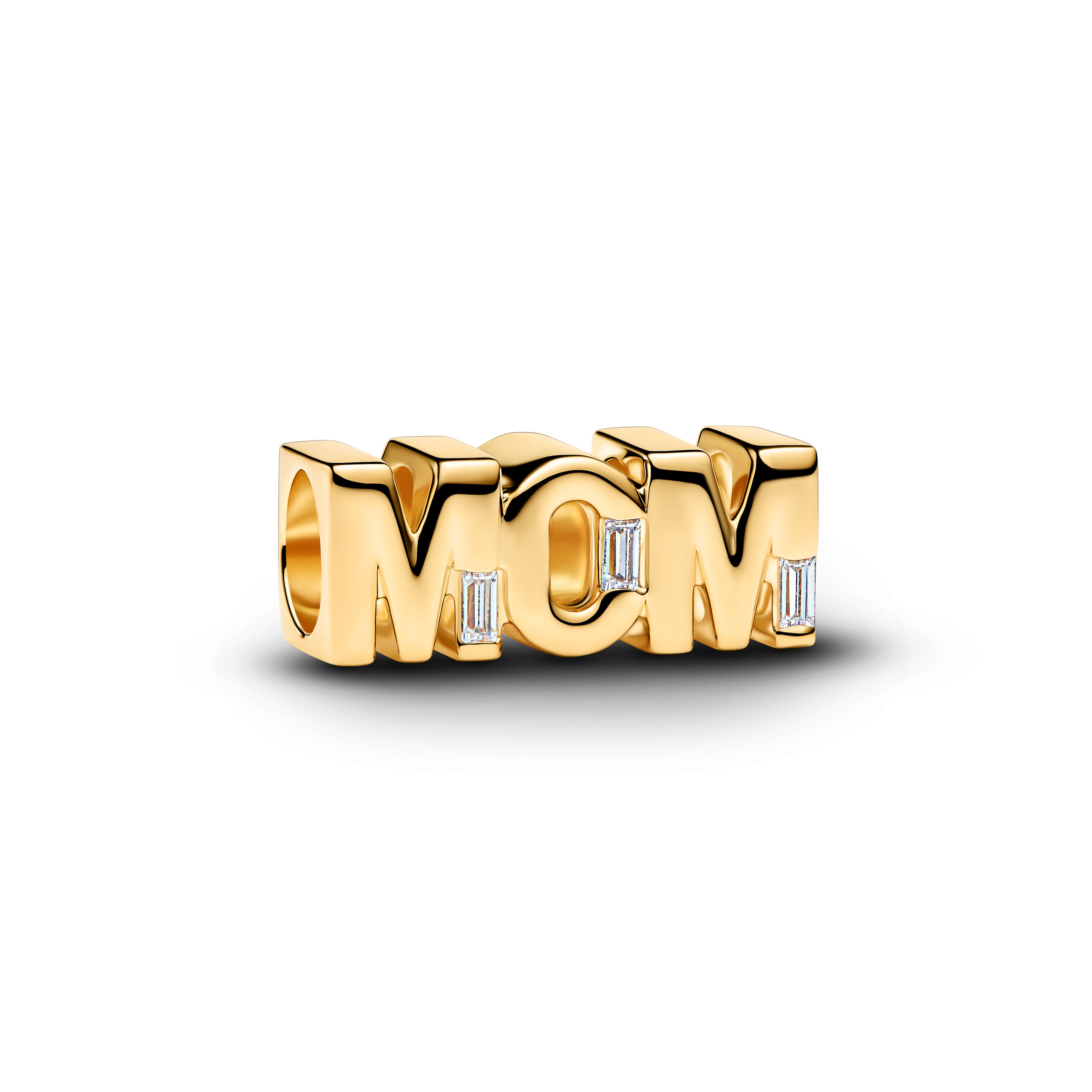 PANDORA Reversible Mom Charm 14K Gold Plated Unique Metal Blend Mothers Day Charms Bracelet Charm Jewelry Gift