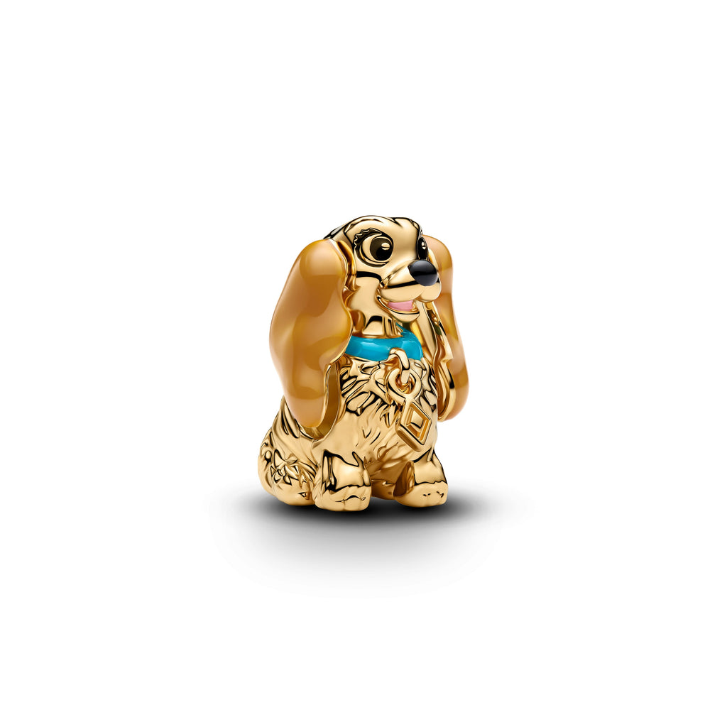 PANDORA Disney Lady Charm 14K Gold Plated Unique Metal Blend Animals Charms Bracelet Charm Jewelry Gift