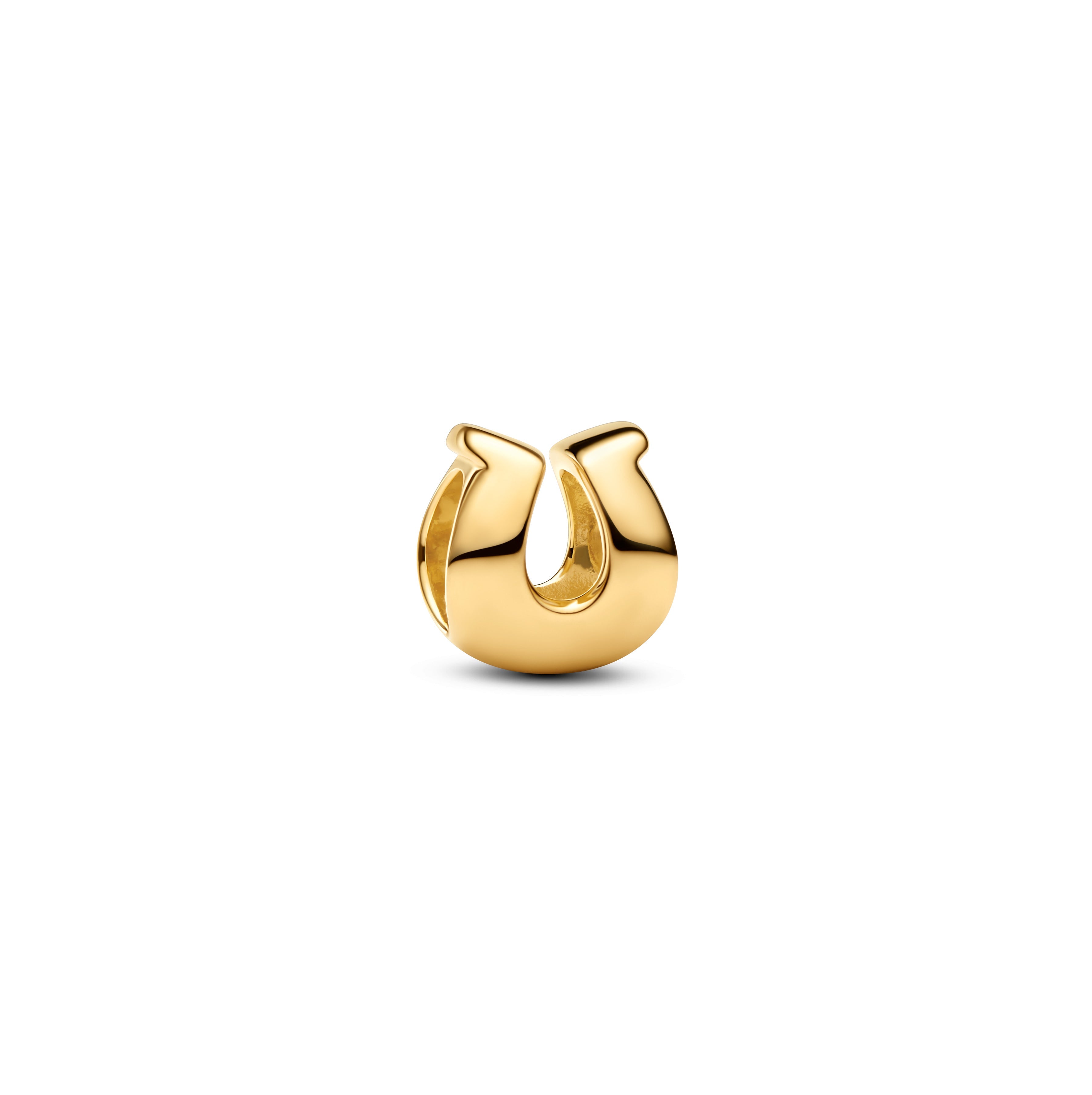 PANDORA Horseshoe Mini Charm 14K Gold Plated Unique Metal Blend Symbols Charms Bracelet Charm Jewelry Gift