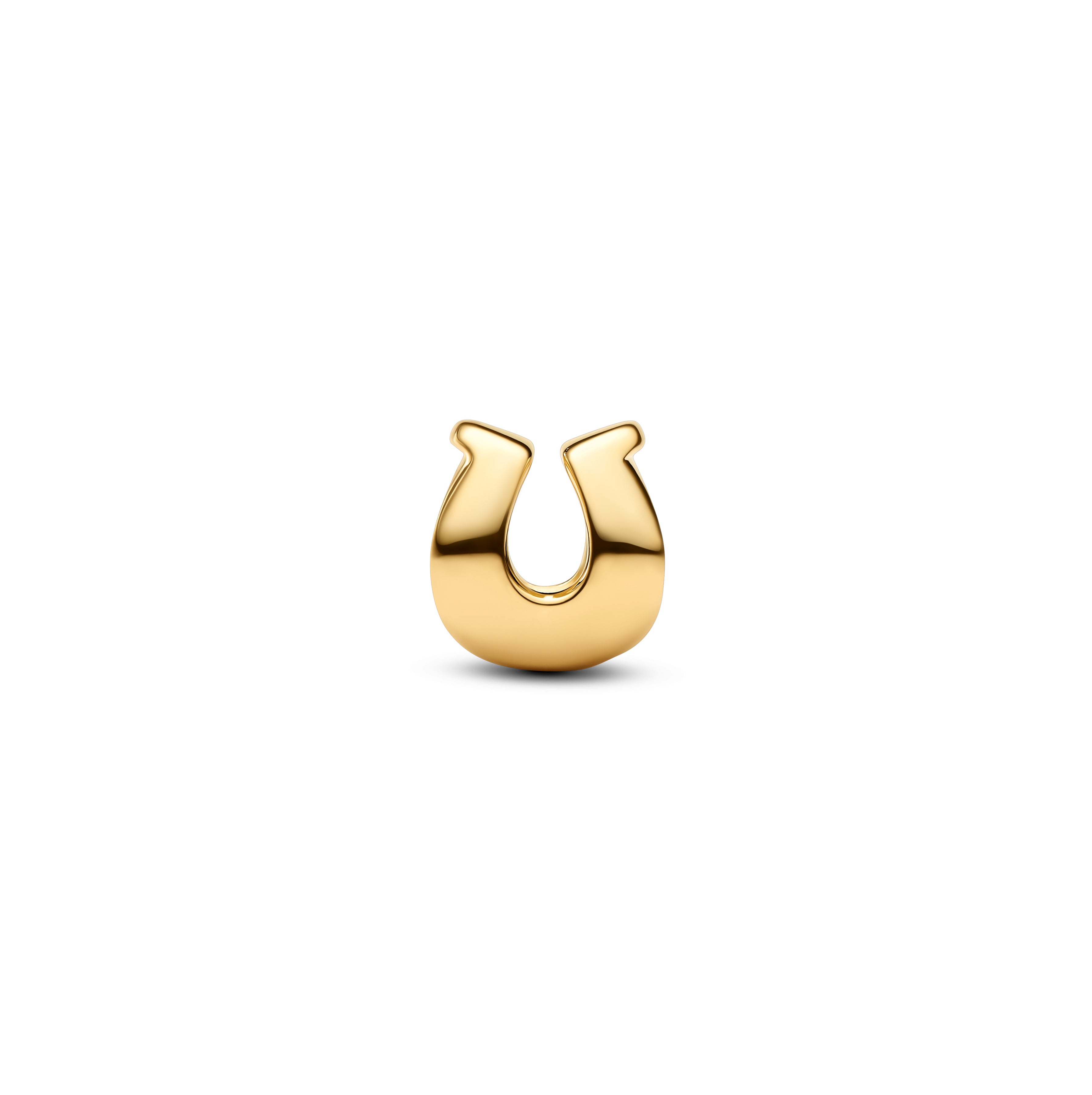 PANDORA Horseshoe Mini Charm 14K Gold Plated Unique Metal Blend Symbols Charms Bracelet Charm Jewelry Gift