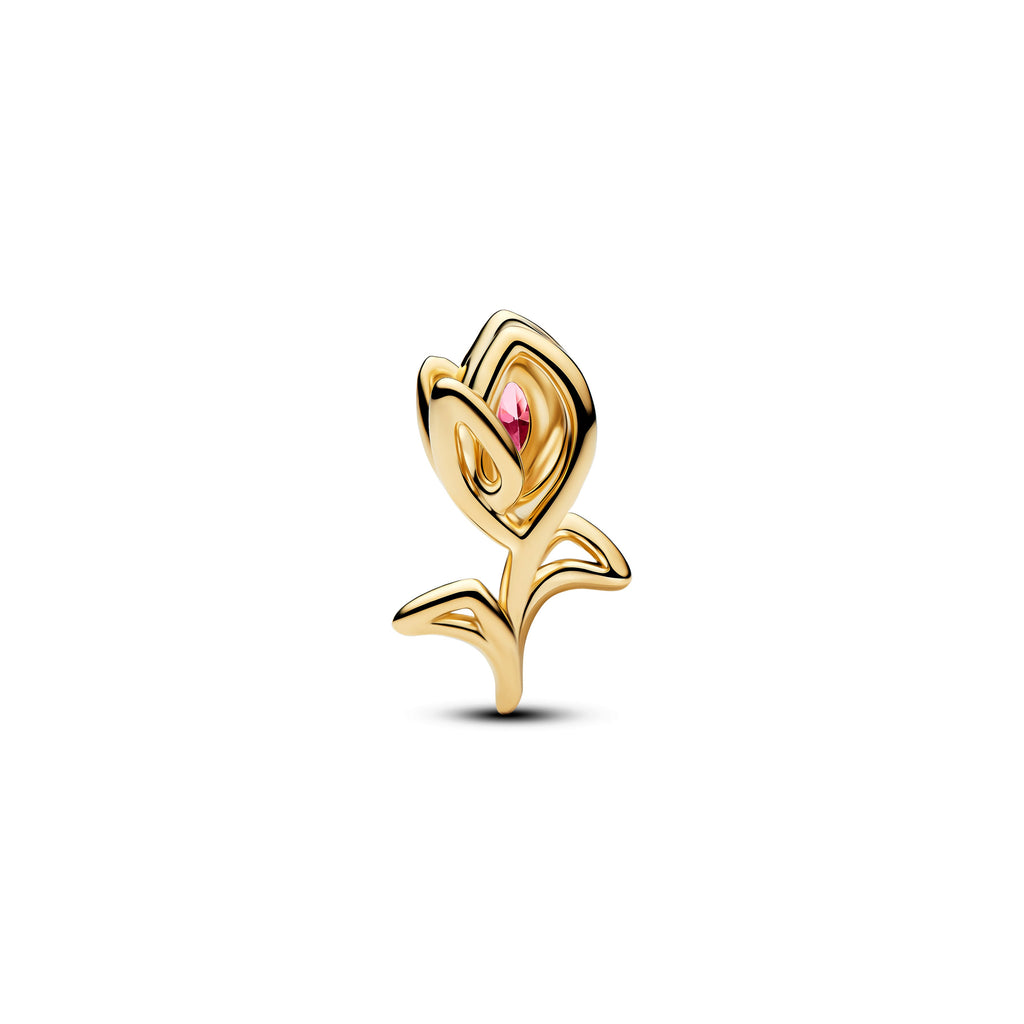 PANDORA Tulip Openwork Charm 14K Gold Plated Unique Metal Blend Flowers Charms Bracelet Charm Jewelry Gift