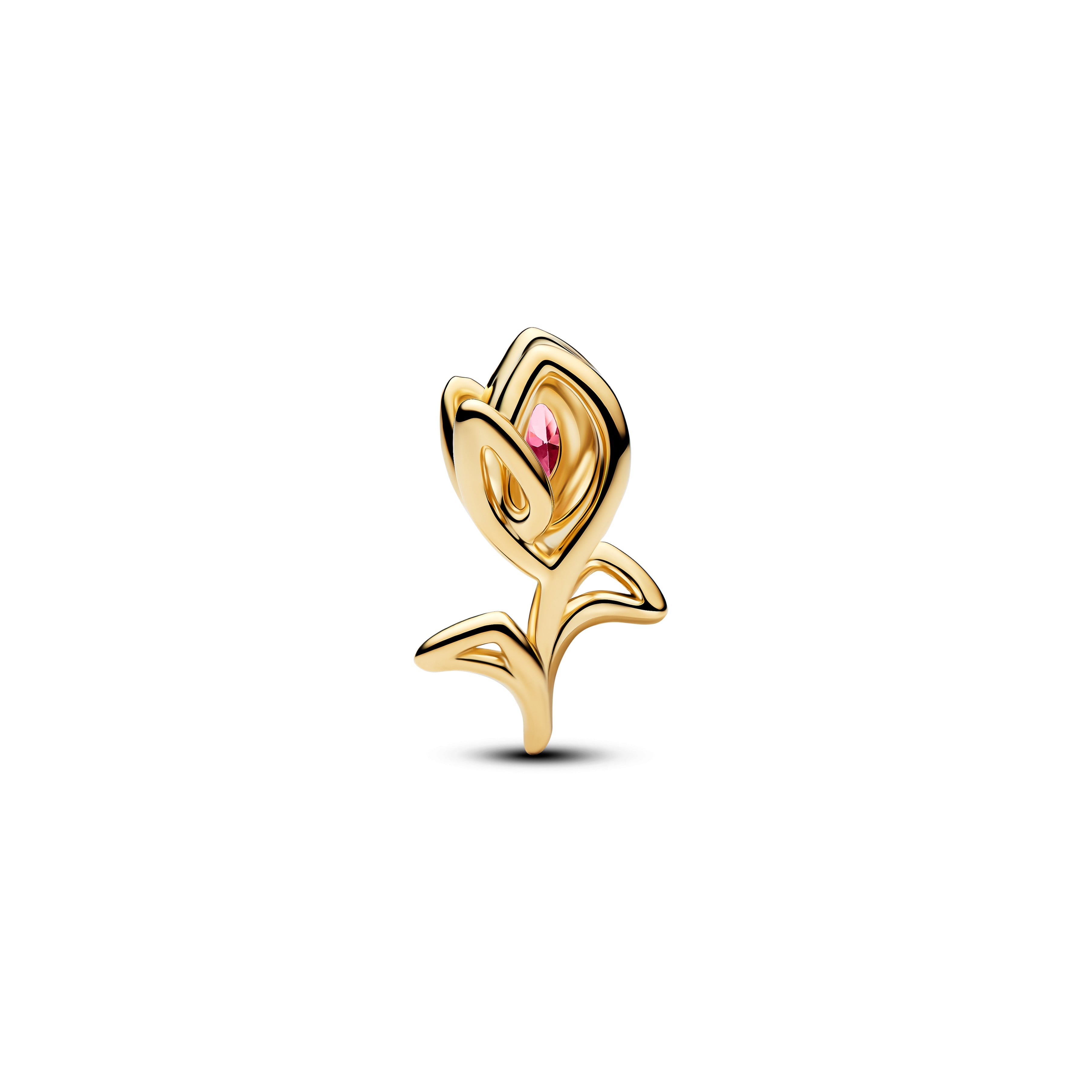 PANDORA Tulip Openwork Charm 14K Gold Plated Unique Metal Blend Flowers Charms Bracelet Charm Jewelry Gift