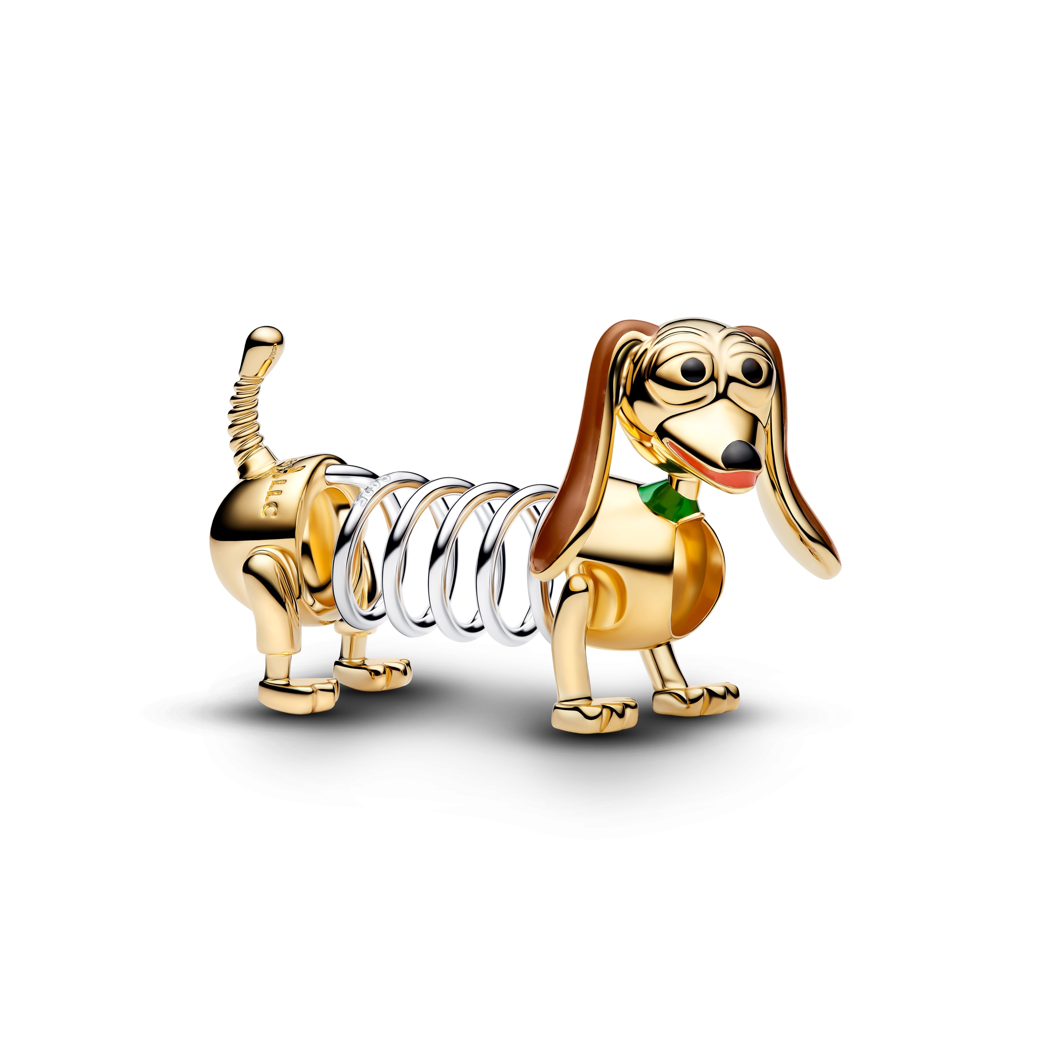 PANDORA Disney Pixar Toy Story Slinky Dog Charm Enamel Silver Animals Charms Bracelet Charm Jewelry Gift