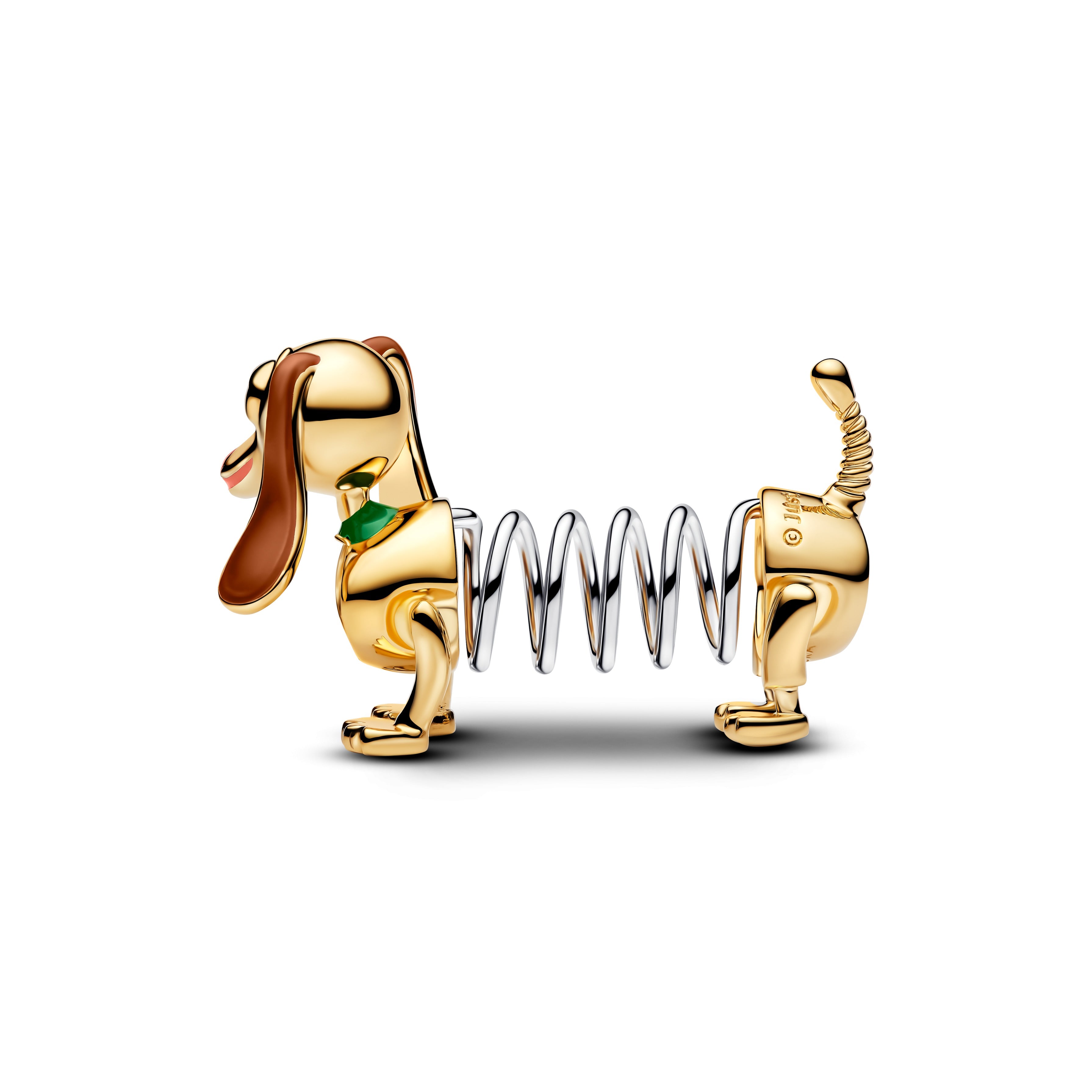 PANDORA Disney Pixar Toy Story Slinky Dog Charm Enamel Silver Animals Charms Bracelet Charm Jewelry Gift