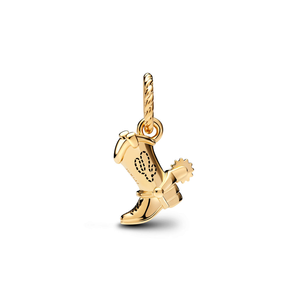 PANDORA Disney Pixar Toy Story Cowboy Boot Charm 14K Gold Plated Unique Metal Blend Charms Bracelet Charm Jewelry Gift