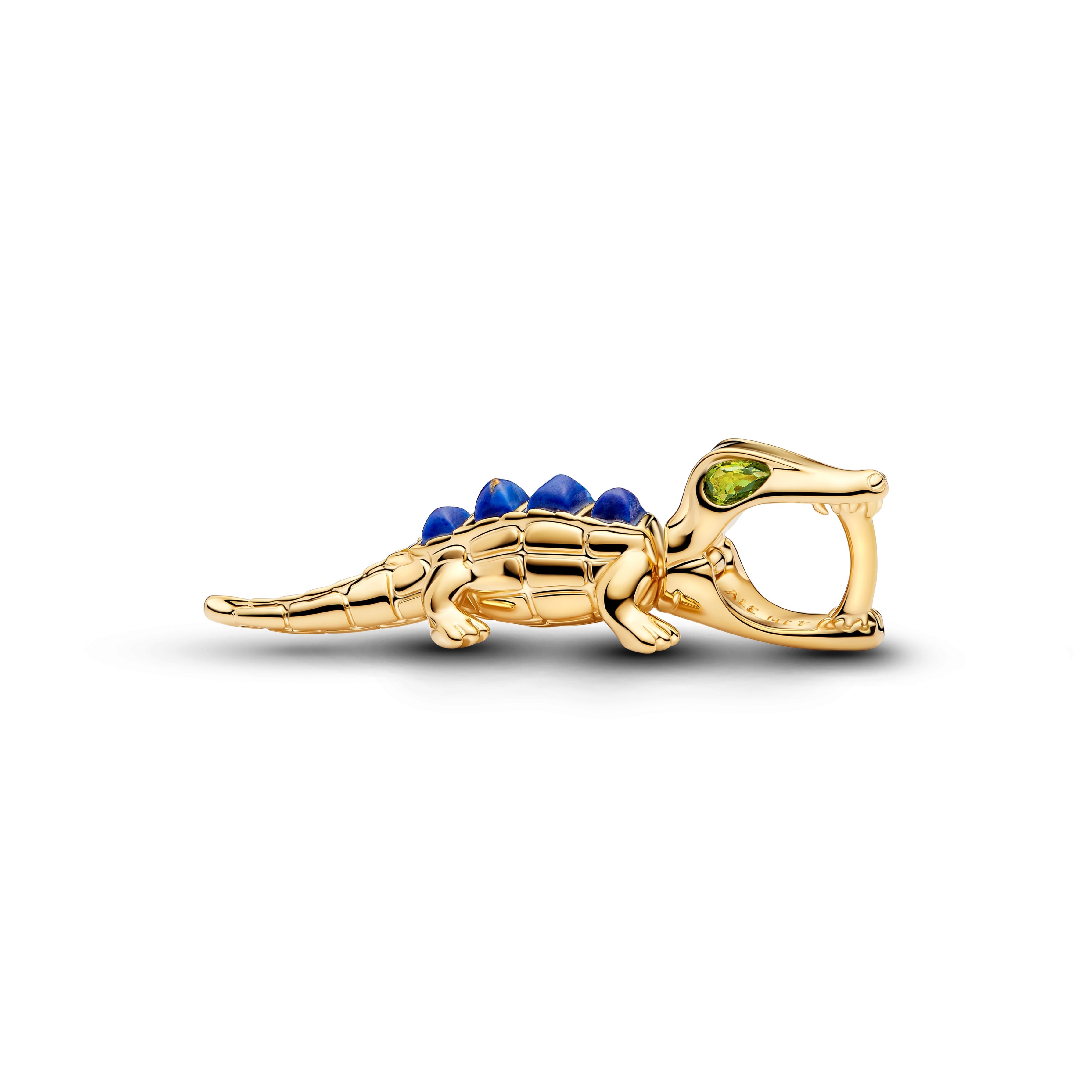 PANDORA Alligator Charm 14K Gold Plated Unique Metal Blend Animals Charms Bracelet Charm Jewelry Gift