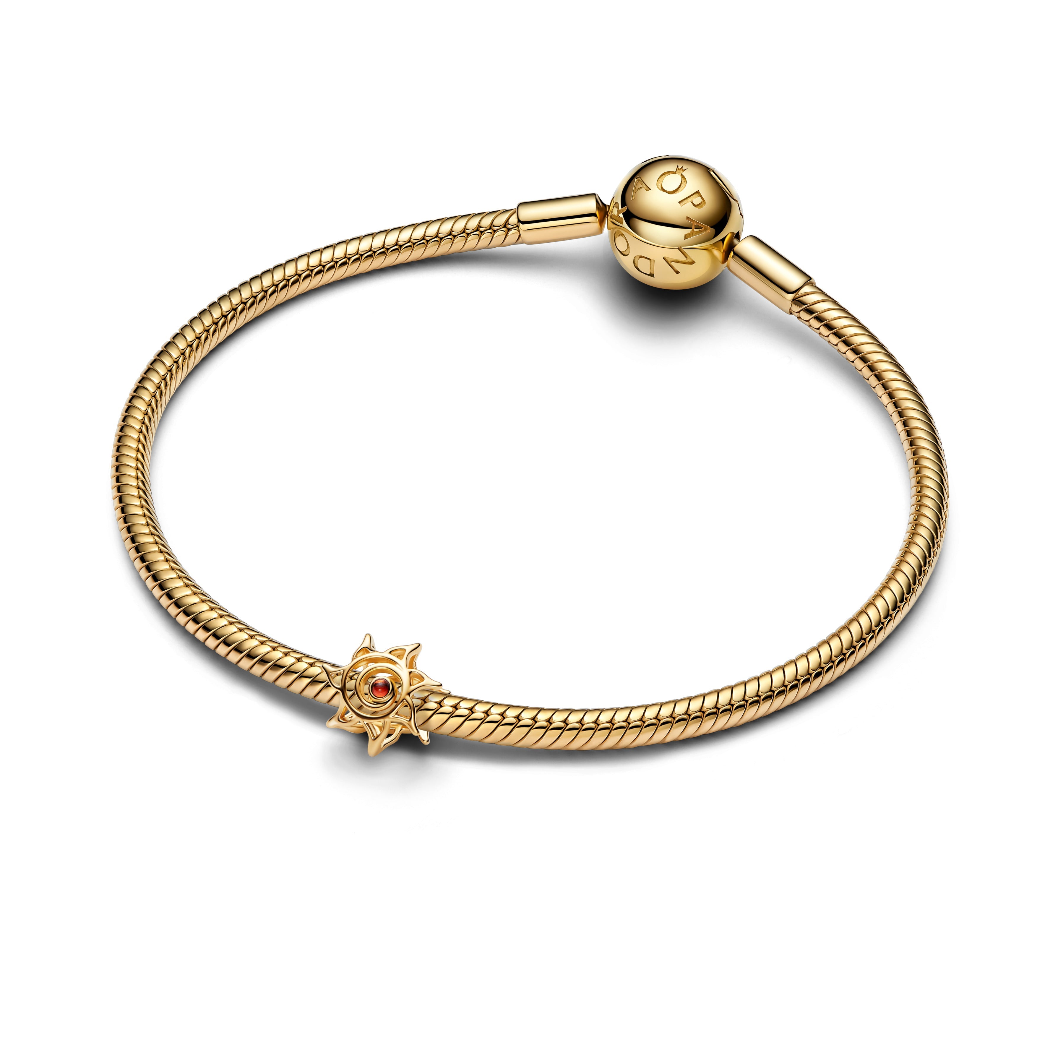 PANDORA Sun Openwork Charm 14K Gold Plated Unique Metal Blend Summer Charms Bracelet Charm Jewelry Gift