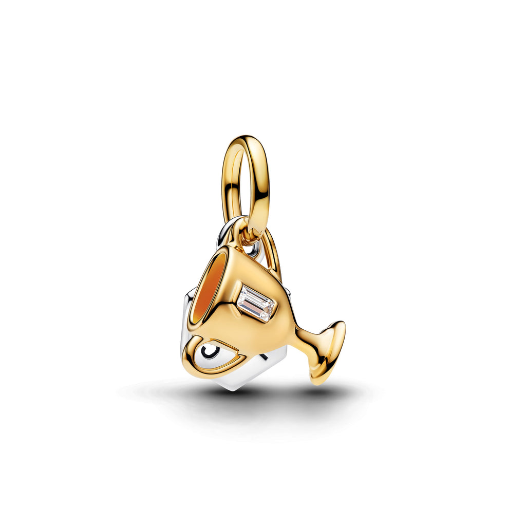 PANDORA Engravable Trophy Double Dangle Charm 14K Gold Plated Unique Metal Blend Sports Charms Bracelet Charm Jewelry Gift
