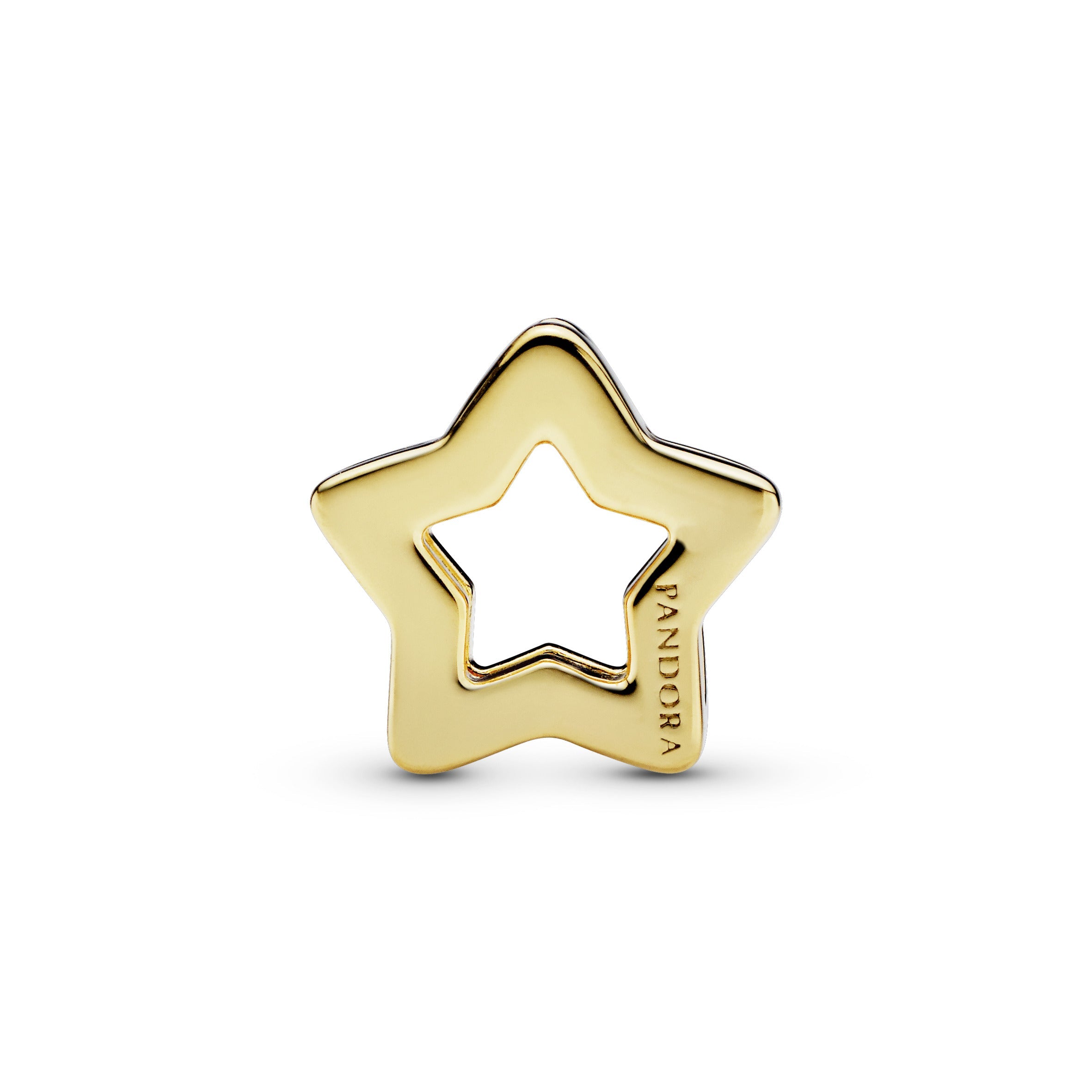 PANDORA Star Clip Charm 14K Gold Plated Unique Metal Blend Charms Bracelet Charm Jewelry Gift