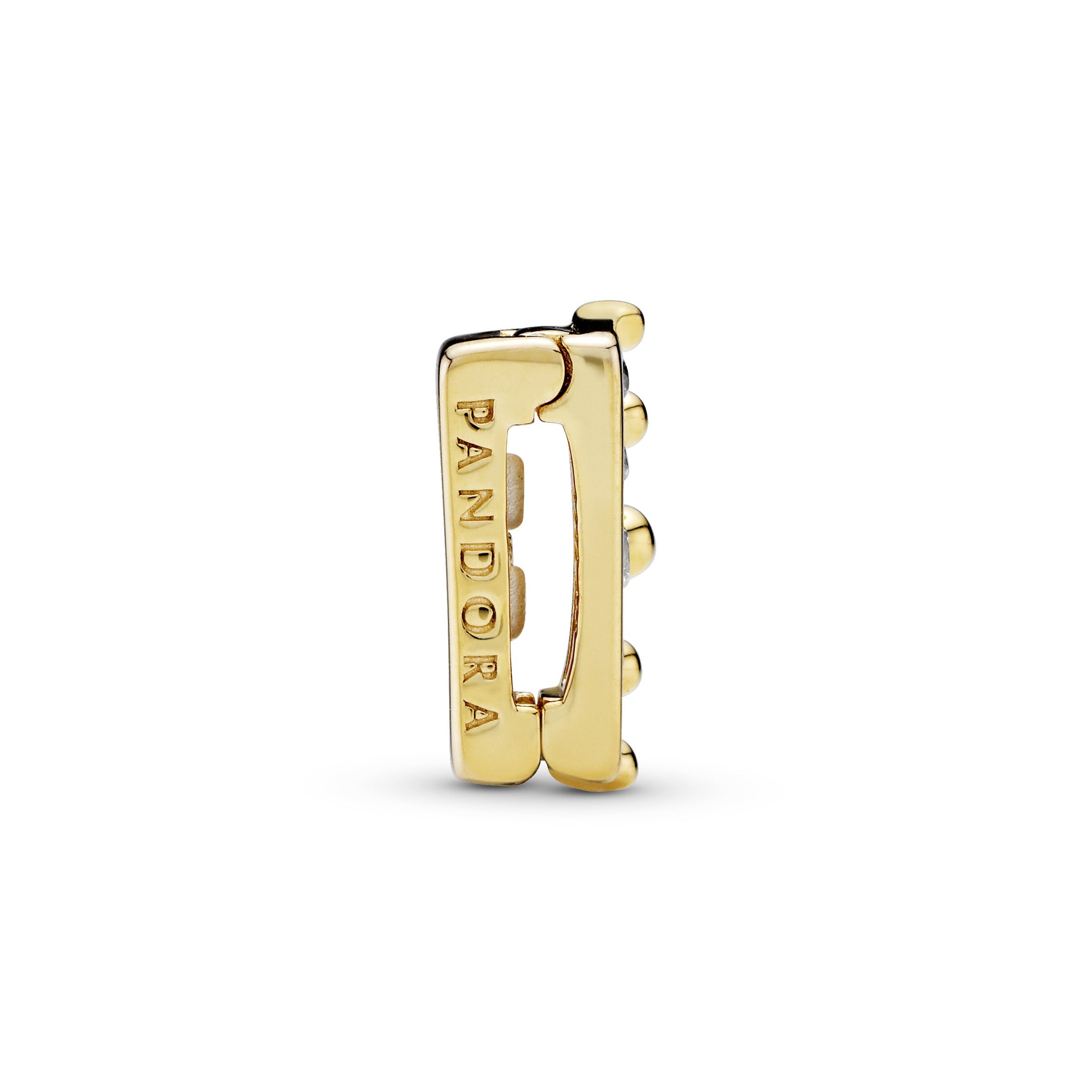 PANDORA Reflexions Crown Clip Charm 14K Gold Plated Unique Metal Blend Charms Bracelet Charm Jewelry Gift