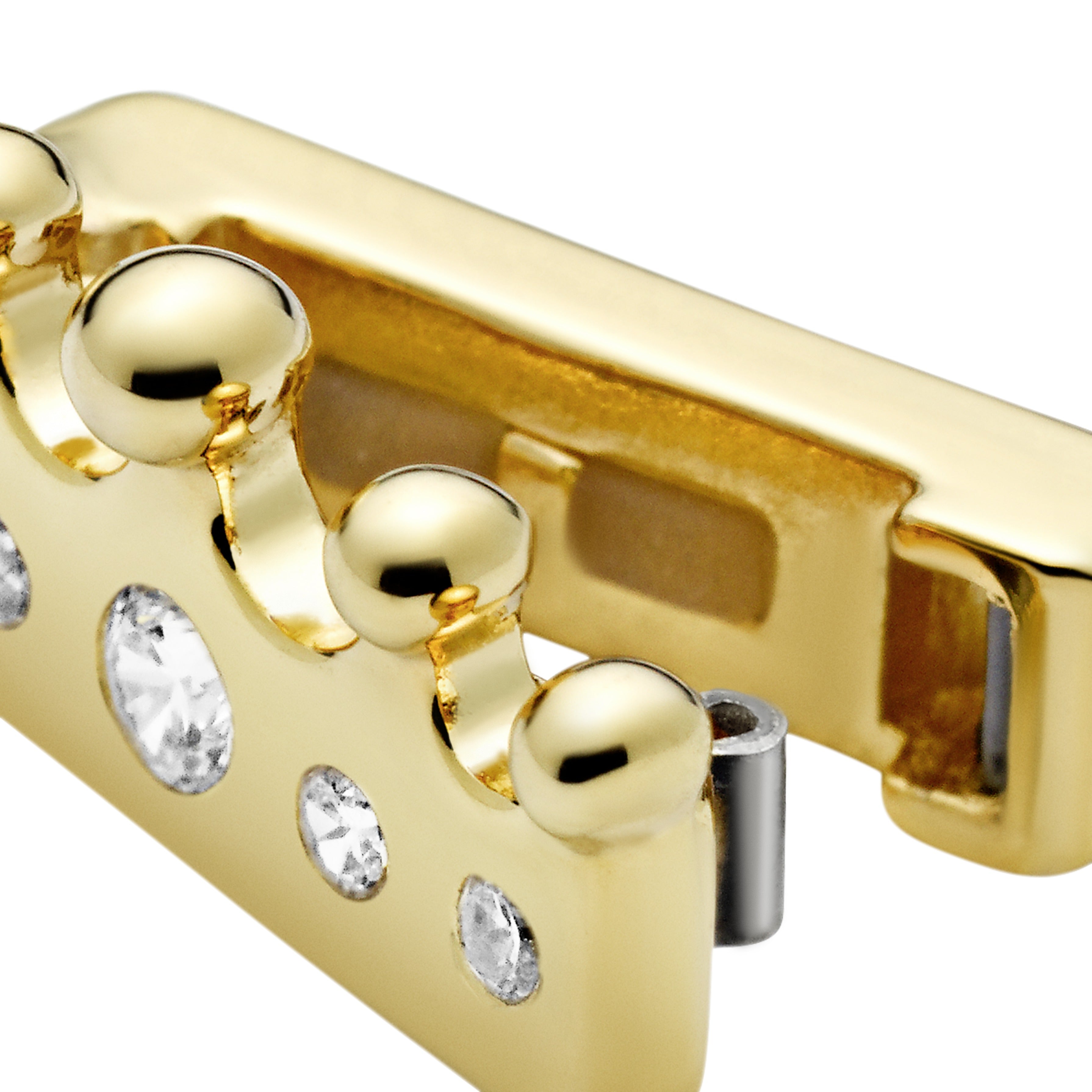 PANDORA Reflexions Crown Clip Charm 14K Gold Plated Unique Metal Blend Charms Bracelet Charm Jewelry Gift