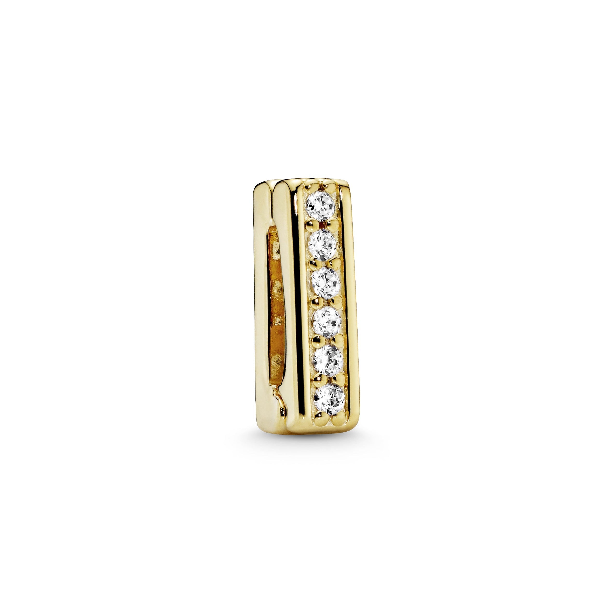 PANDORA Reflexions Sparkling Clip Charm 14K Gold Plated Unique Metal Blend Charms Bracelet Charm Jewelry Gift