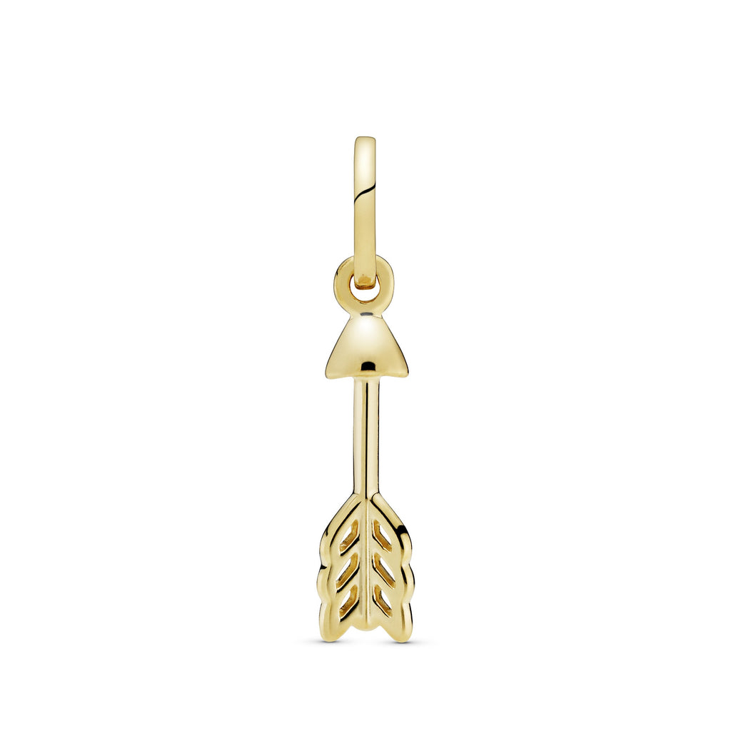 PANDORA Arrow Of Cupid Dangle Charm 14K Gold Plated Unique Metal Blend Charms Bracelet Charm Jewelry Gift
