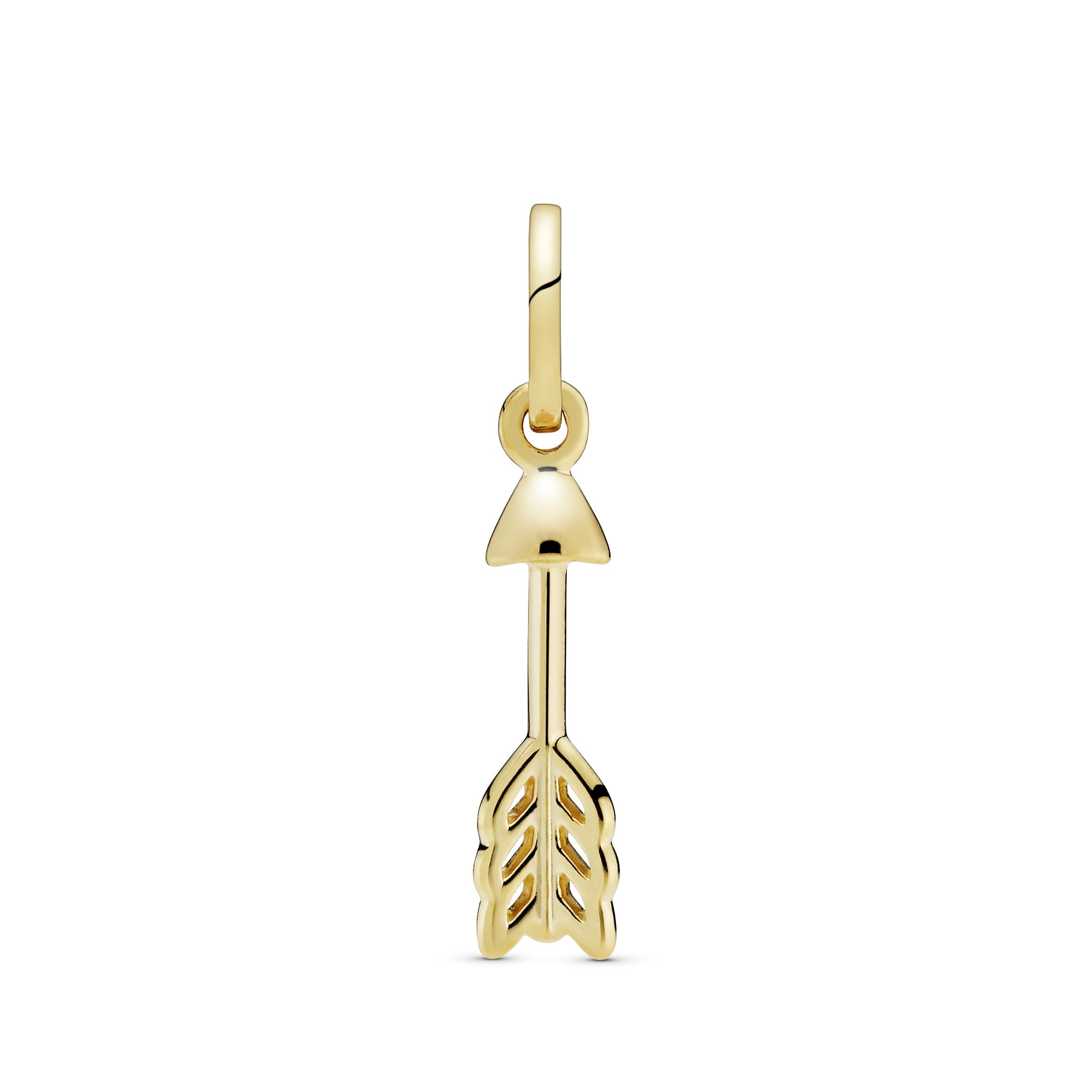 PANDORA Arrow Of Cupid Dangle Charm 14K Gold Plated Unique Metal Blend Charms Bracelet Charm Jewelry Gift