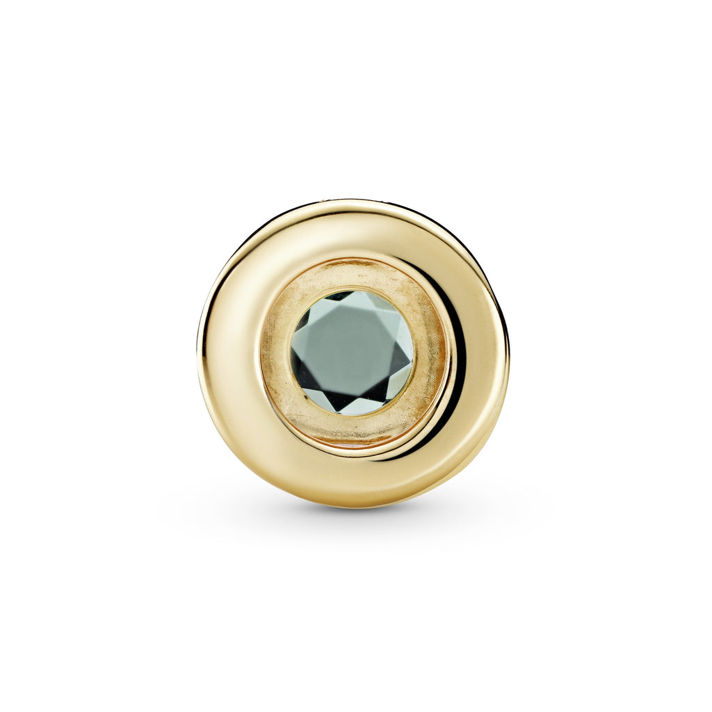 PANDORA Green Circle Clip Charm 14K Gold Plated Unique Metal Blend Charms Bracelet Charm Jewelry Gift