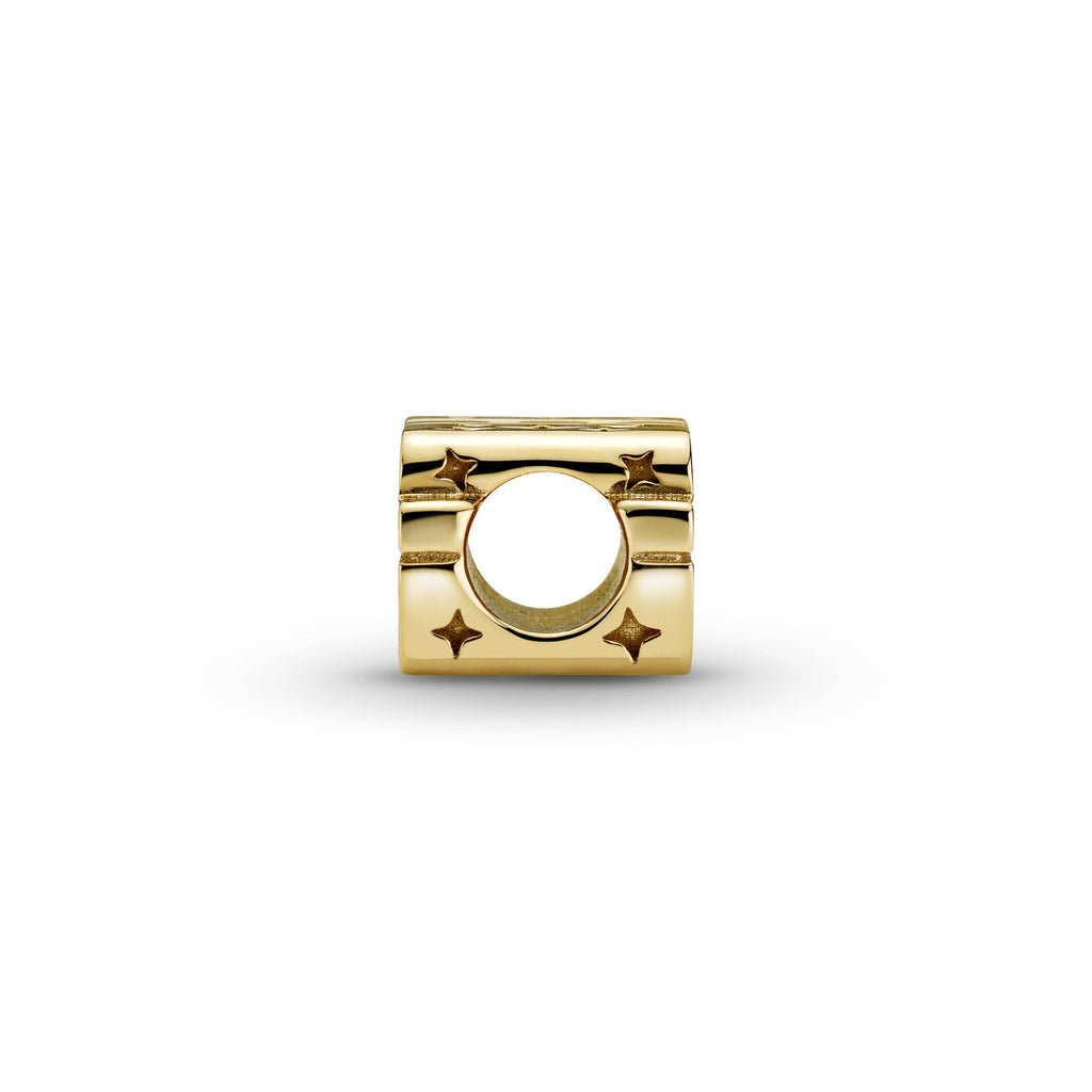 PANDORA Star Wars Shining 3D Logo Charm 14K Gold Plated Unique Metal Blend Black Charms Bracelet Charm Jewelry Gift