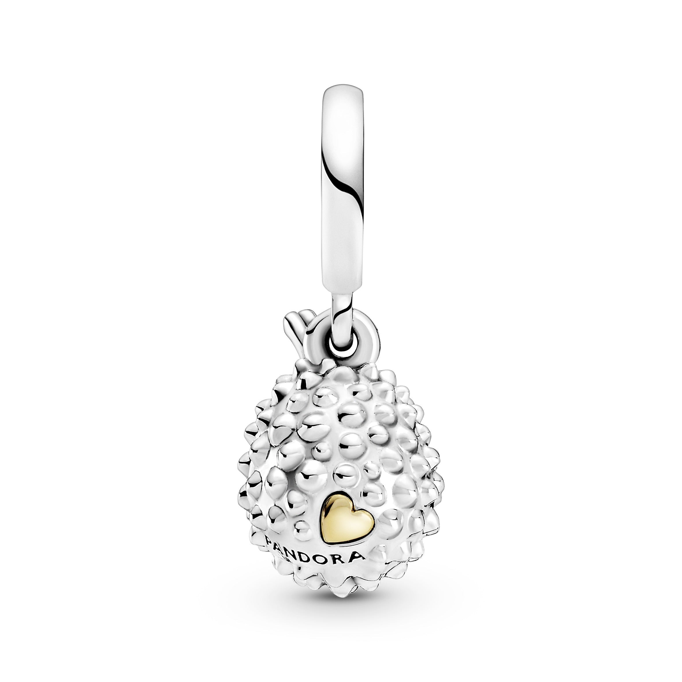PANDORA Durian Fruit Dangle Charm 14K Gold Plated Unique Metal Blend Charms Bracelet Charm Jewelry Gift