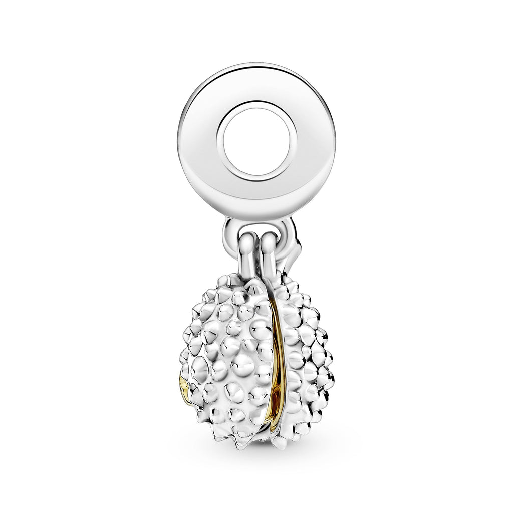 PANDORA Durian Fruit Dangle Charm 14K Gold Plated Unique Metal Blend Charms Bracelet Charm Jewelry Gift
