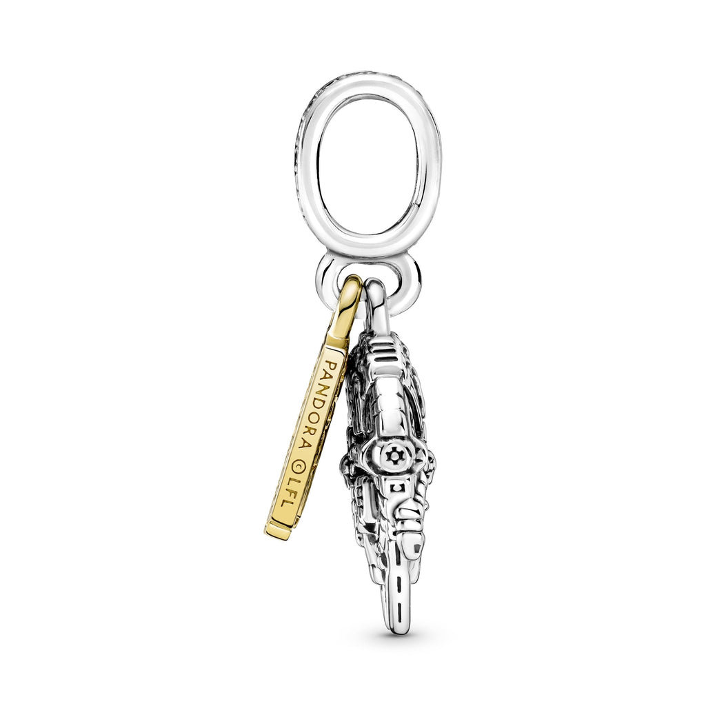 PANDORA Star Wars Millennium Falcon Dangle Charm 14K Gold Plated Unique Metal Blend Charms Bracelet Charm Jewelry Gift