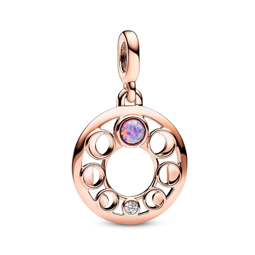 PANDORA ME Lunar Phases Medallion 14K Rose Gold Plated Unique Metal Blend Charms Bracelet Charm Jewelry Gift