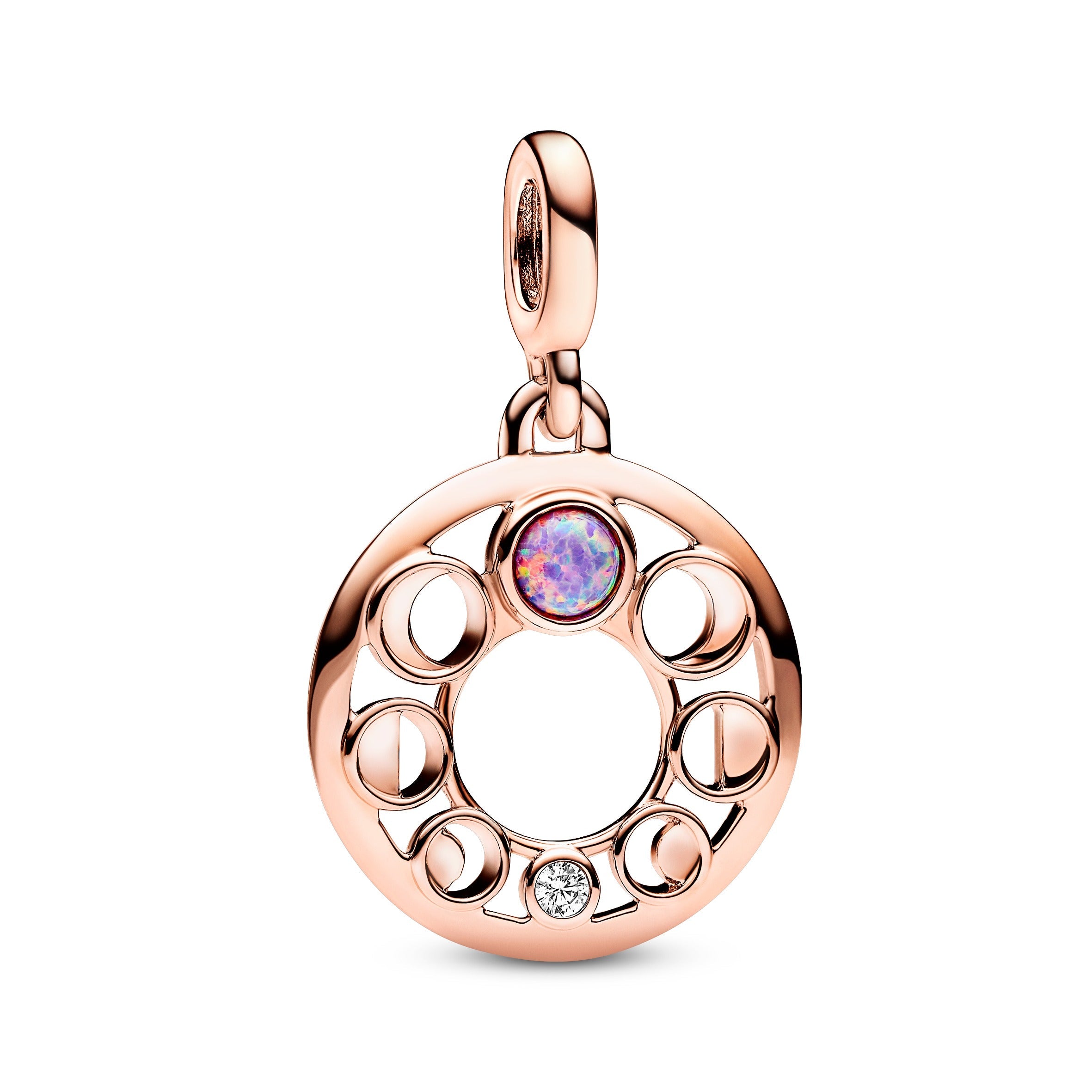 PANDORA ME Lunar Phases Medallion 14K Rose Gold Plated Unique Metal Blend Charms Bracelet Charm Jewelry Gift