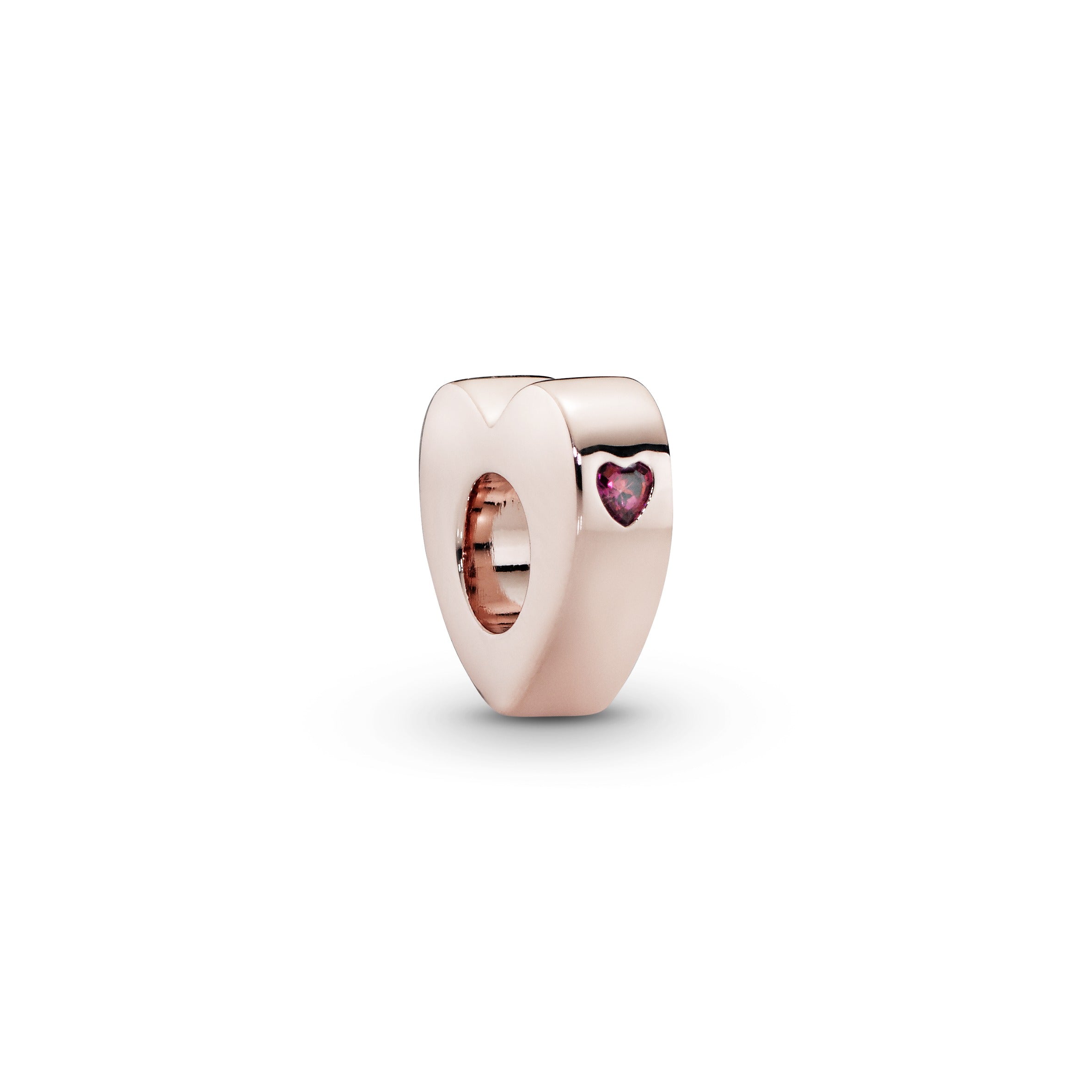 PANDORA Red Heart You And Me Spacer Charm 14K Rose Gold Plated Unique Metal Blend Charms Bracelet Charm Jewelry Gift