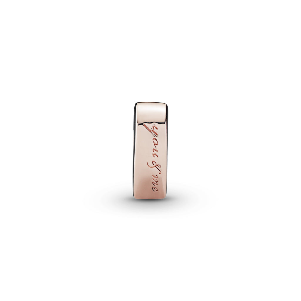 PANDORA Red Heart You And Me Spacer Charm 14K Rose Gold Plated Unique Metal Blend Charms Bracelet Charm Jewelry Gift