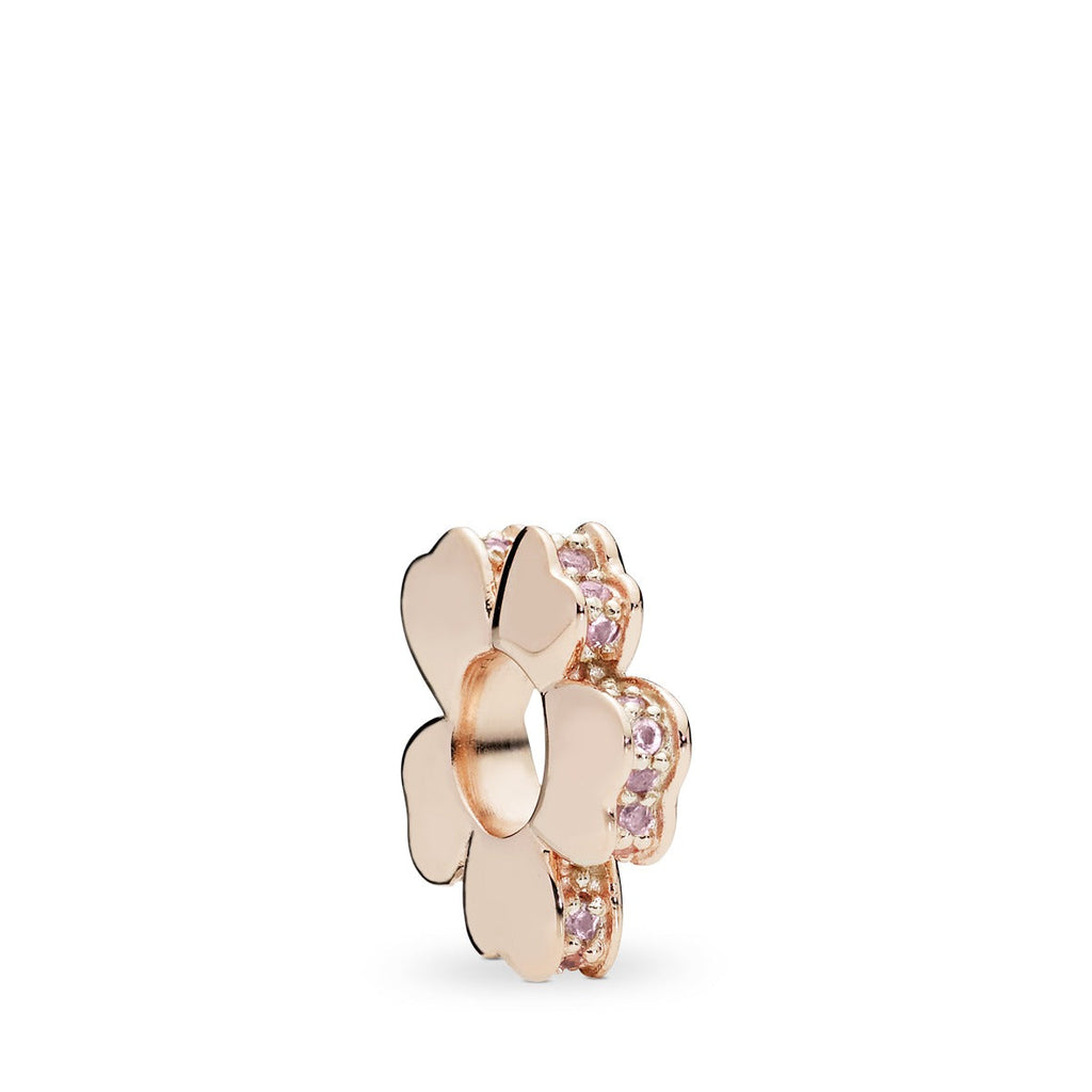 PANDORA Wildflower Meadow Spacer 14K Rose Gold Plated Unique Metal Blend Charms Bracelet Charm Jewelry Gift