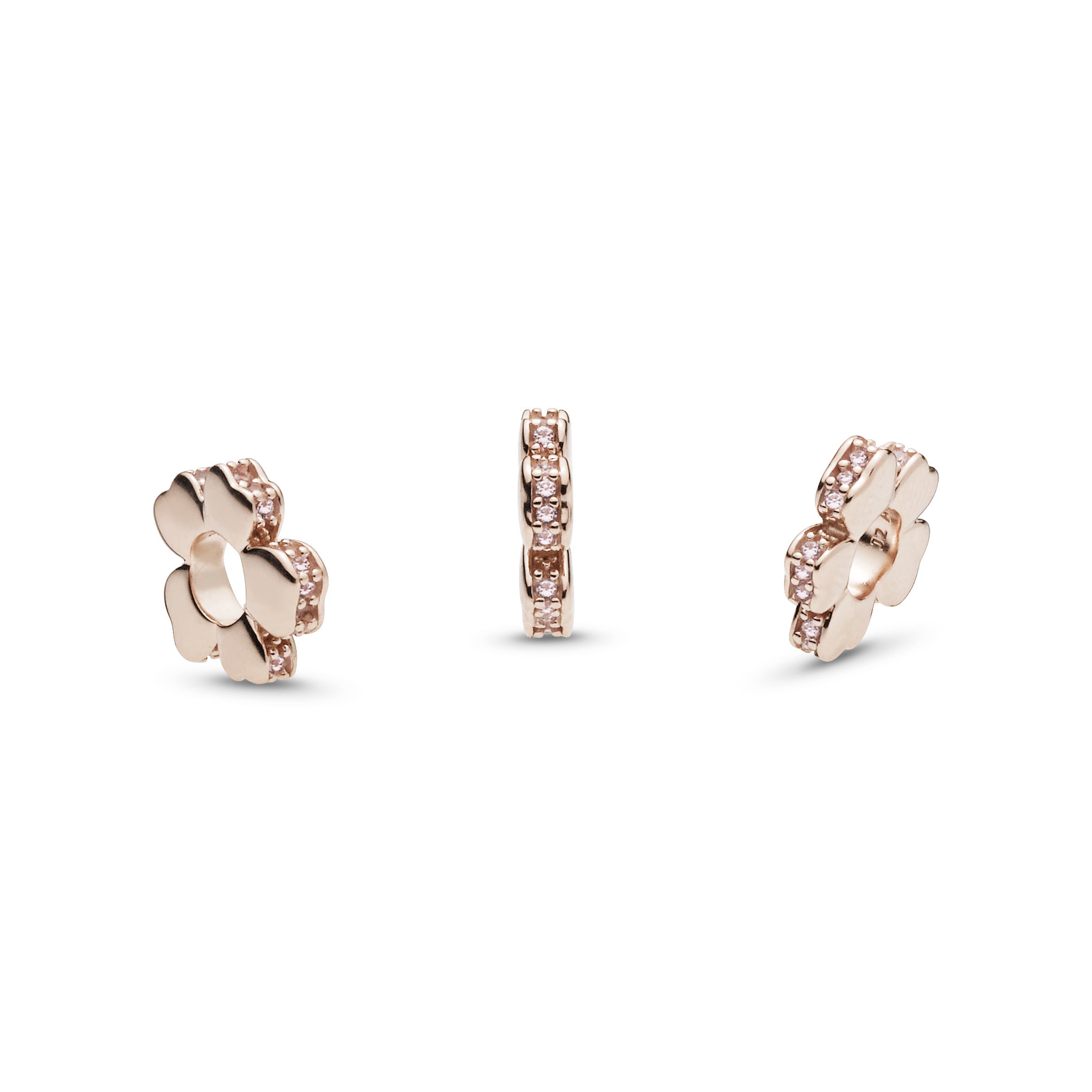 PANDORA Wildflower Meadow Spacer 14K Rose Gold Plated Unique Metal Blend Charms Bracelet Charm Jewelry Gift