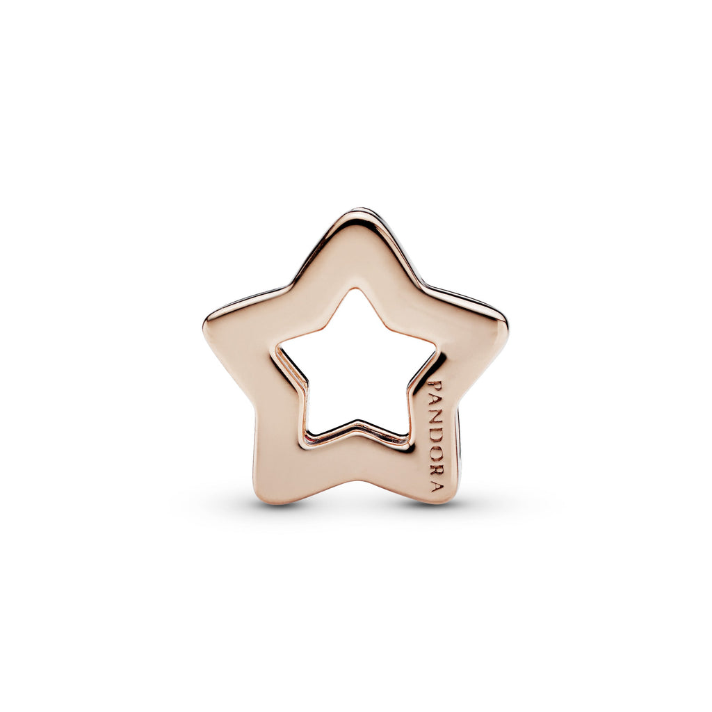 PANDORA Star Clip Charm 14K Rose Gold Plated Unique Metal Blend Charms Bracelet Charm Jewelry Gift