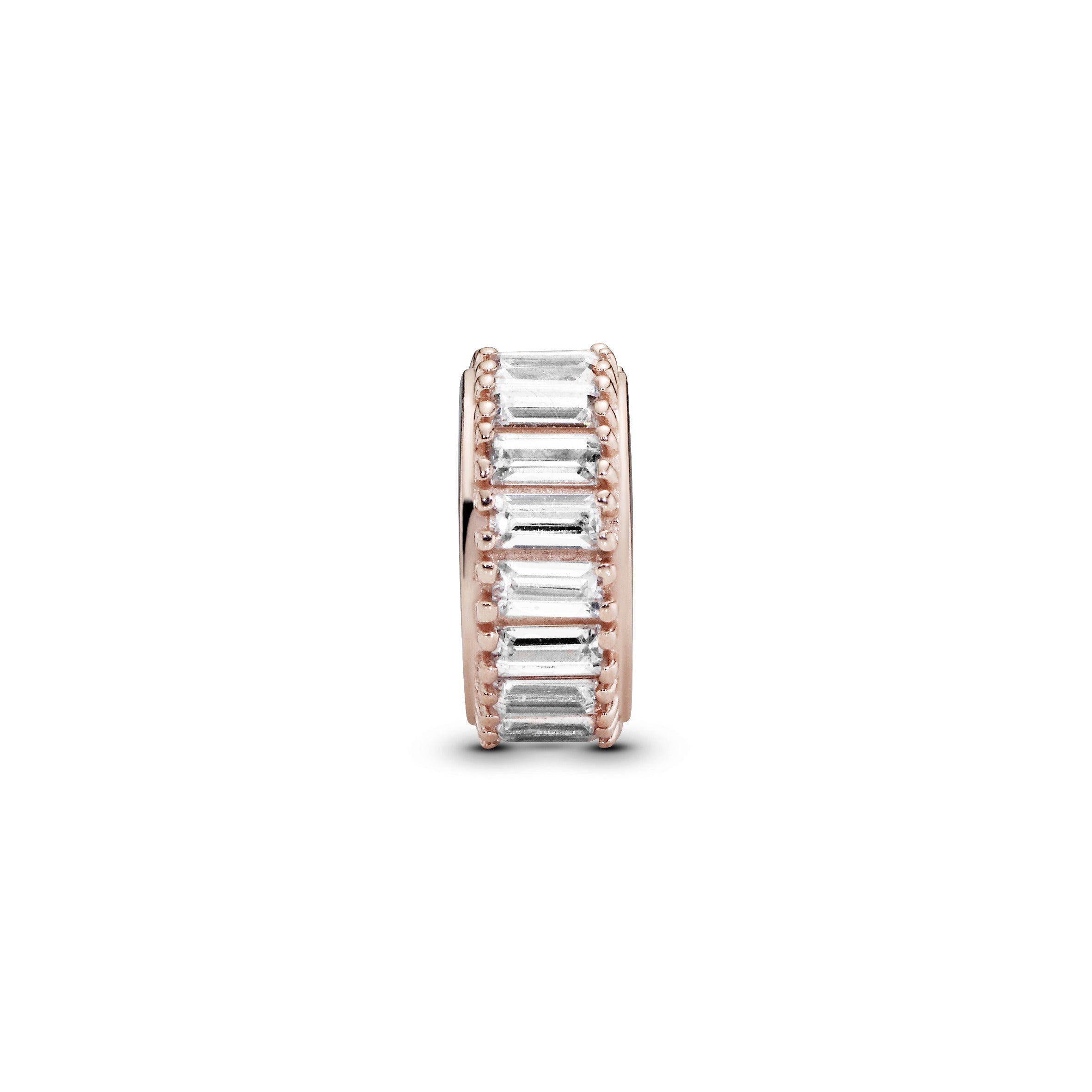 PANDORA Sparkling Ice Cube Clip Charm 14K Rose Gold Plated Unique Metal Blend Charms Bracelet Charm Jewelry Gift